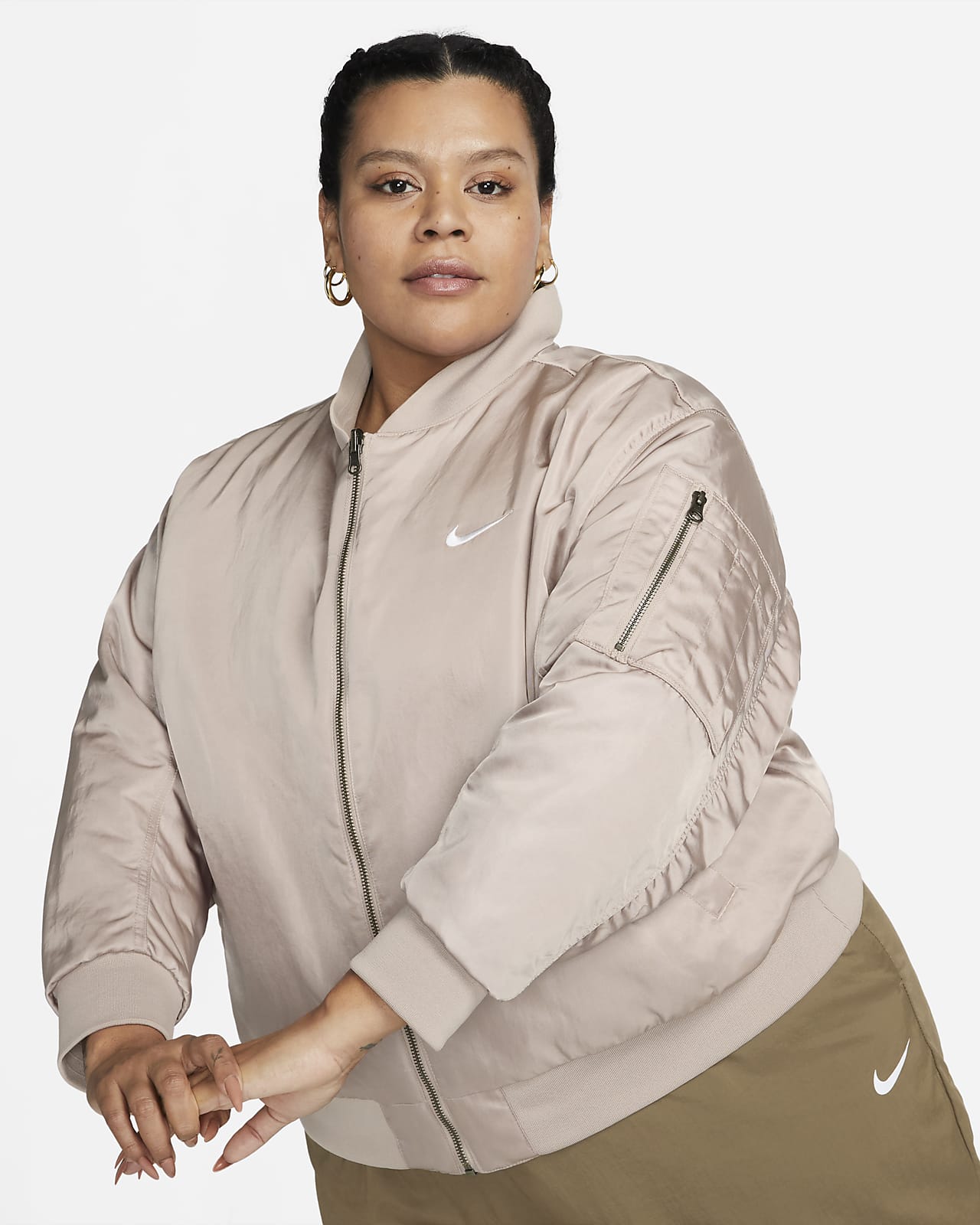 Voorwaardelijk warm toon Nike Sportswear Omkeerbaar varsity bomberjack voor dames (Plus Size). Nike  NL