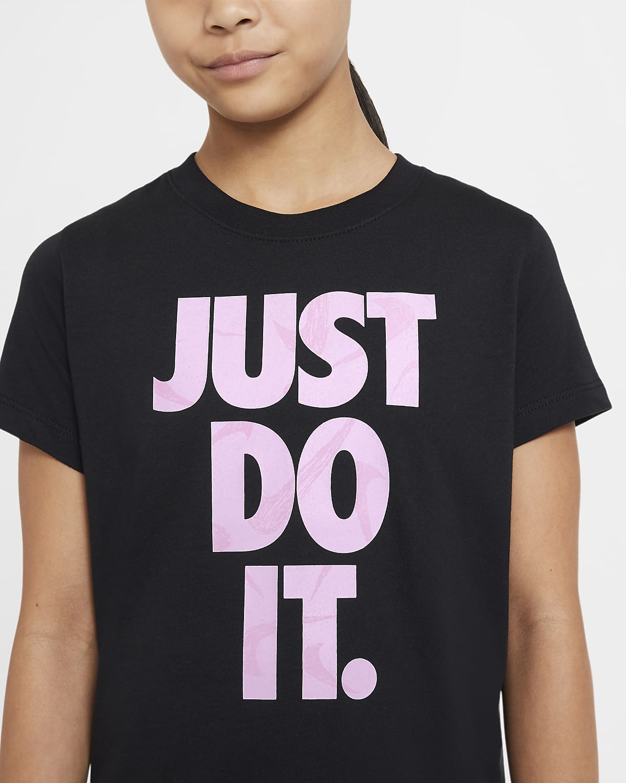 girls black nike shirt