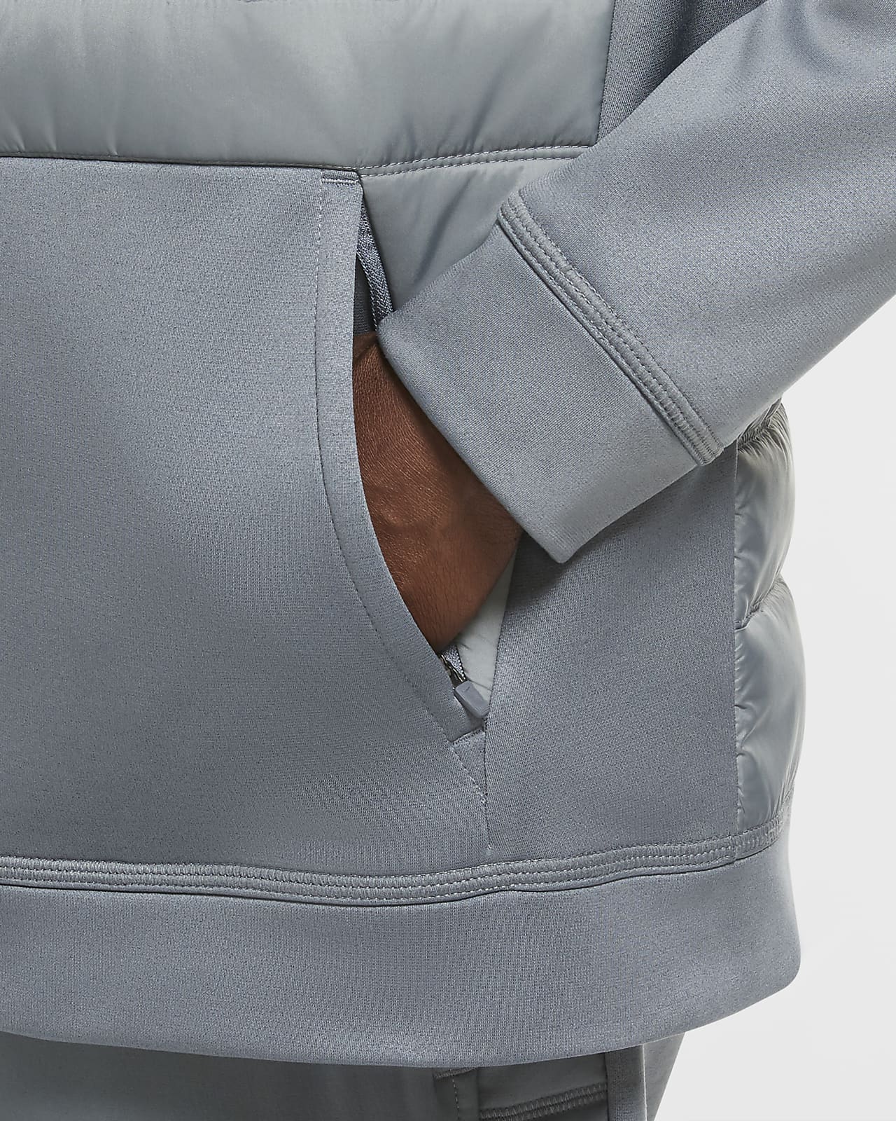 nike therma jacket grey