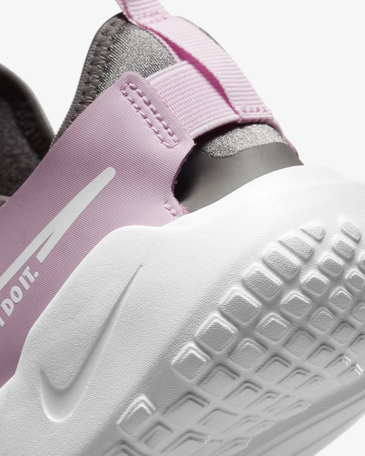 Nike Boys Flex Runner 2 - Running Shoes Flat Pewter/White/Pink Foam Size 07.0
