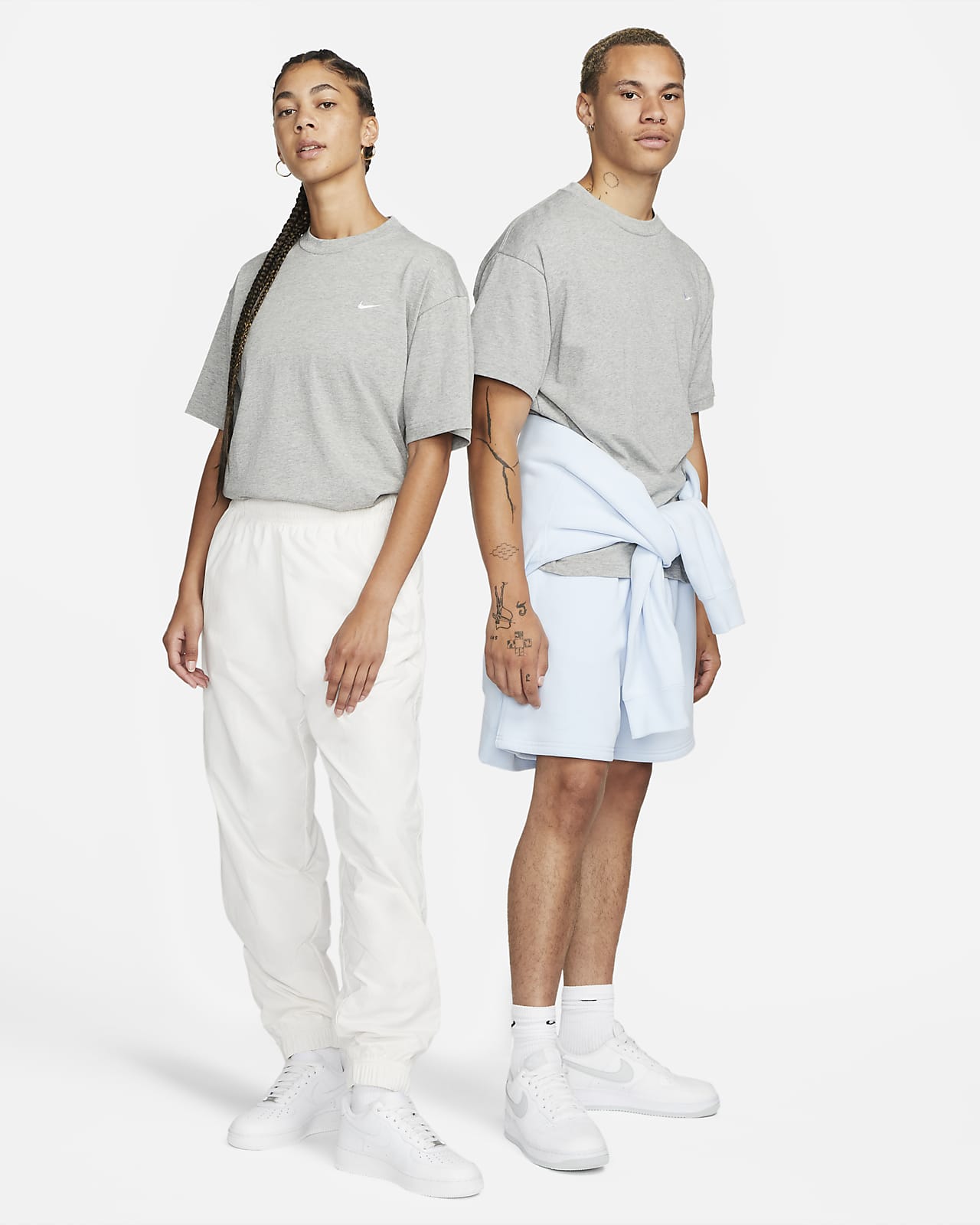 T-shirt Nike femme courte blanc Swoosh petit