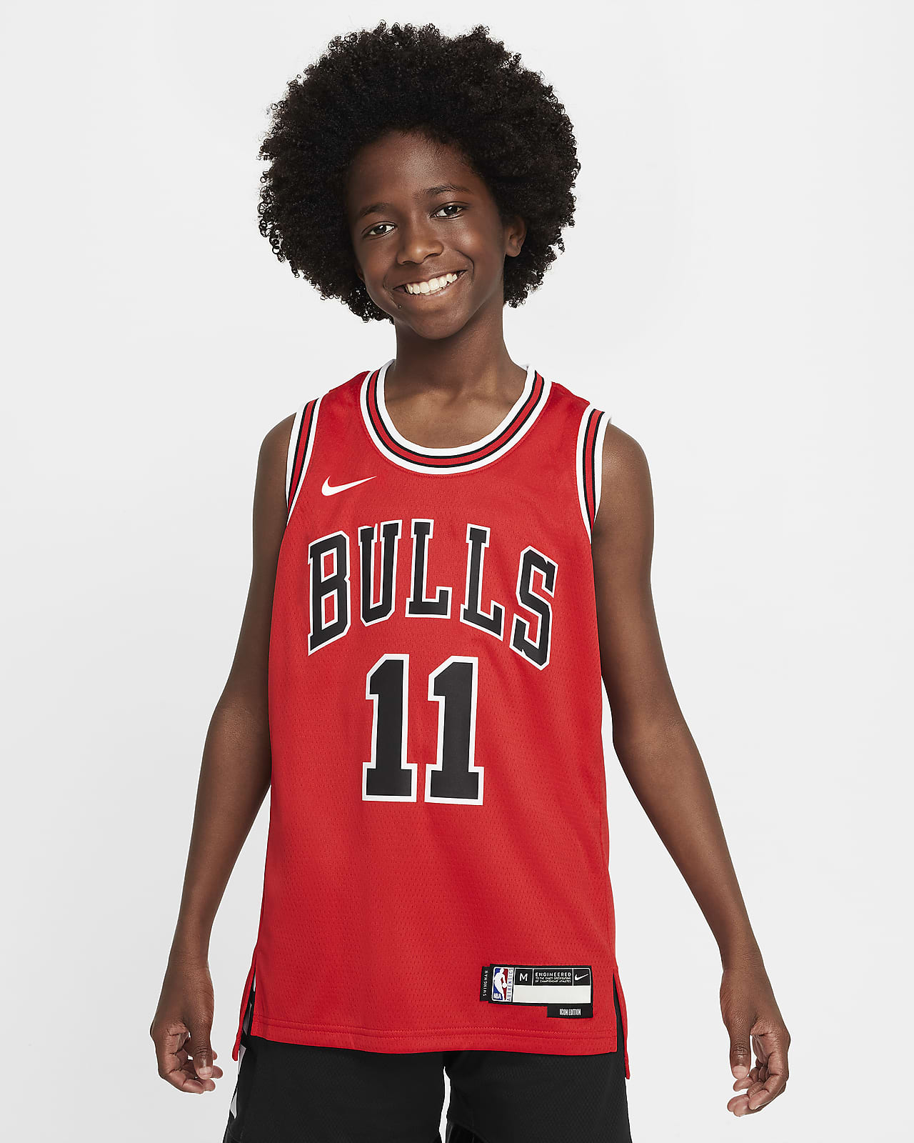 Chicago Bulls 2023/24 Icon Edition Nike NBA Swingman-trøje til større børn