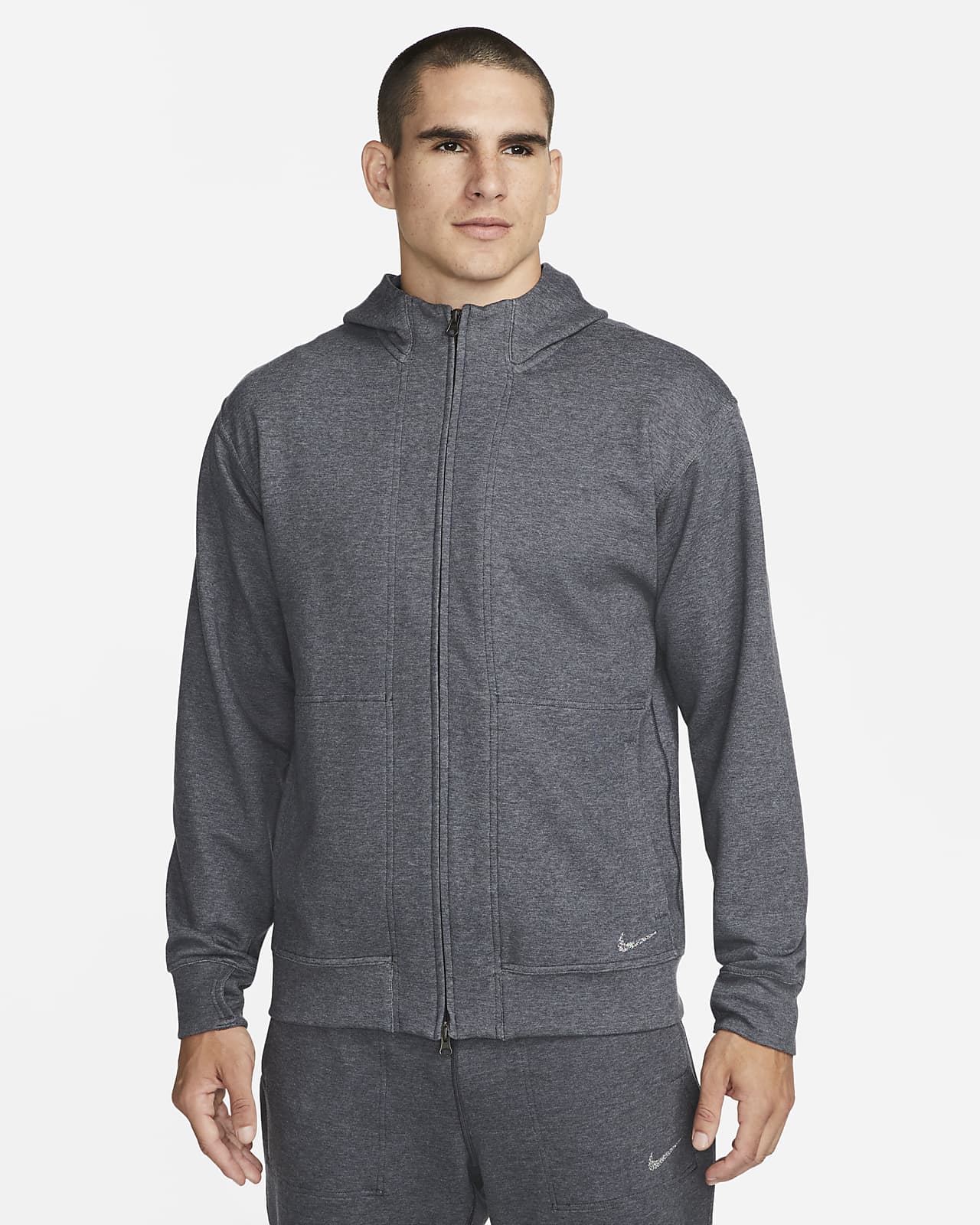 Nike Yoga Dri-FIT Men's Full-Zip Fleece Hoodie. Nike GB