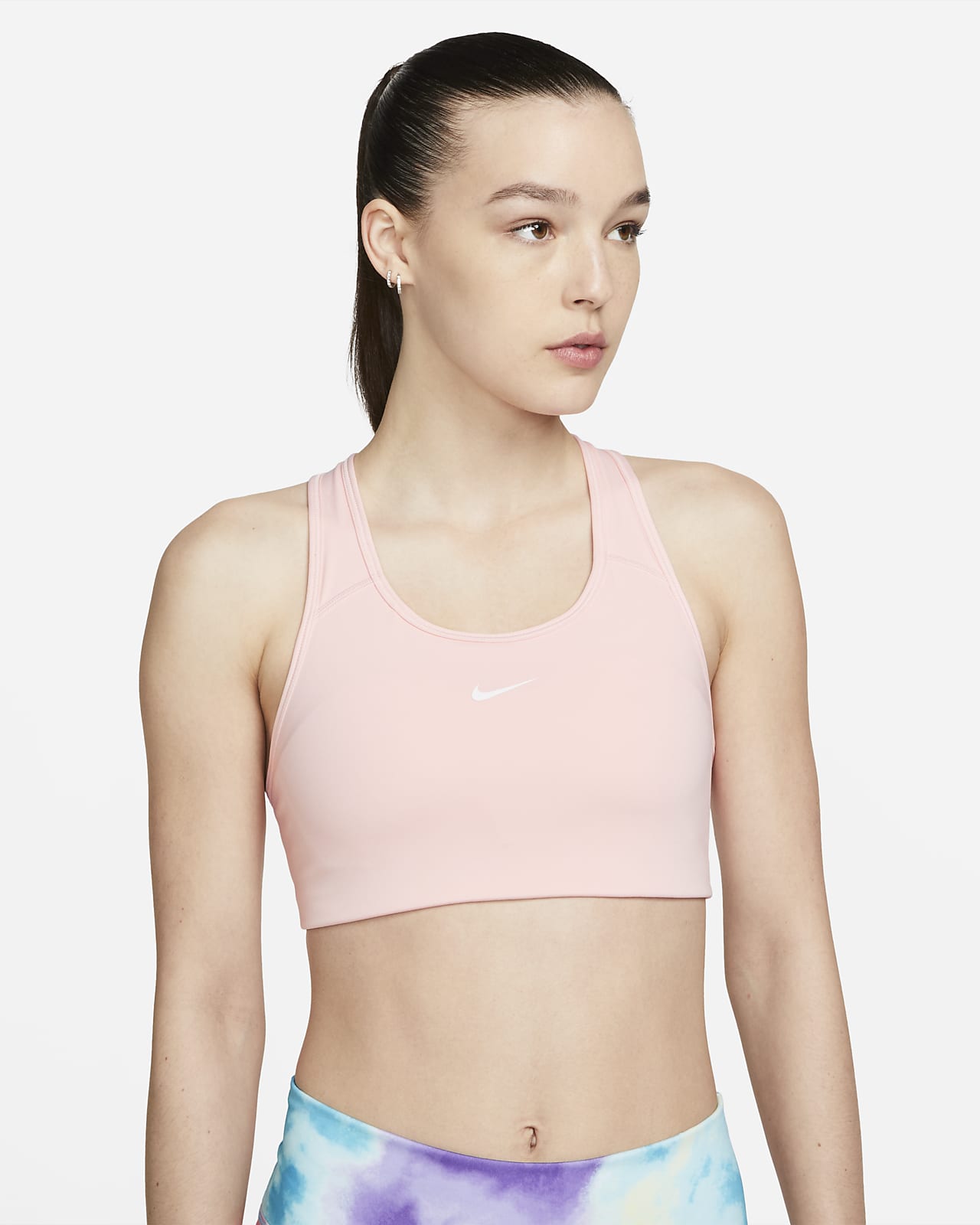 Nike Swoosh 女款中度支撐型一片式襯墊運動內衣