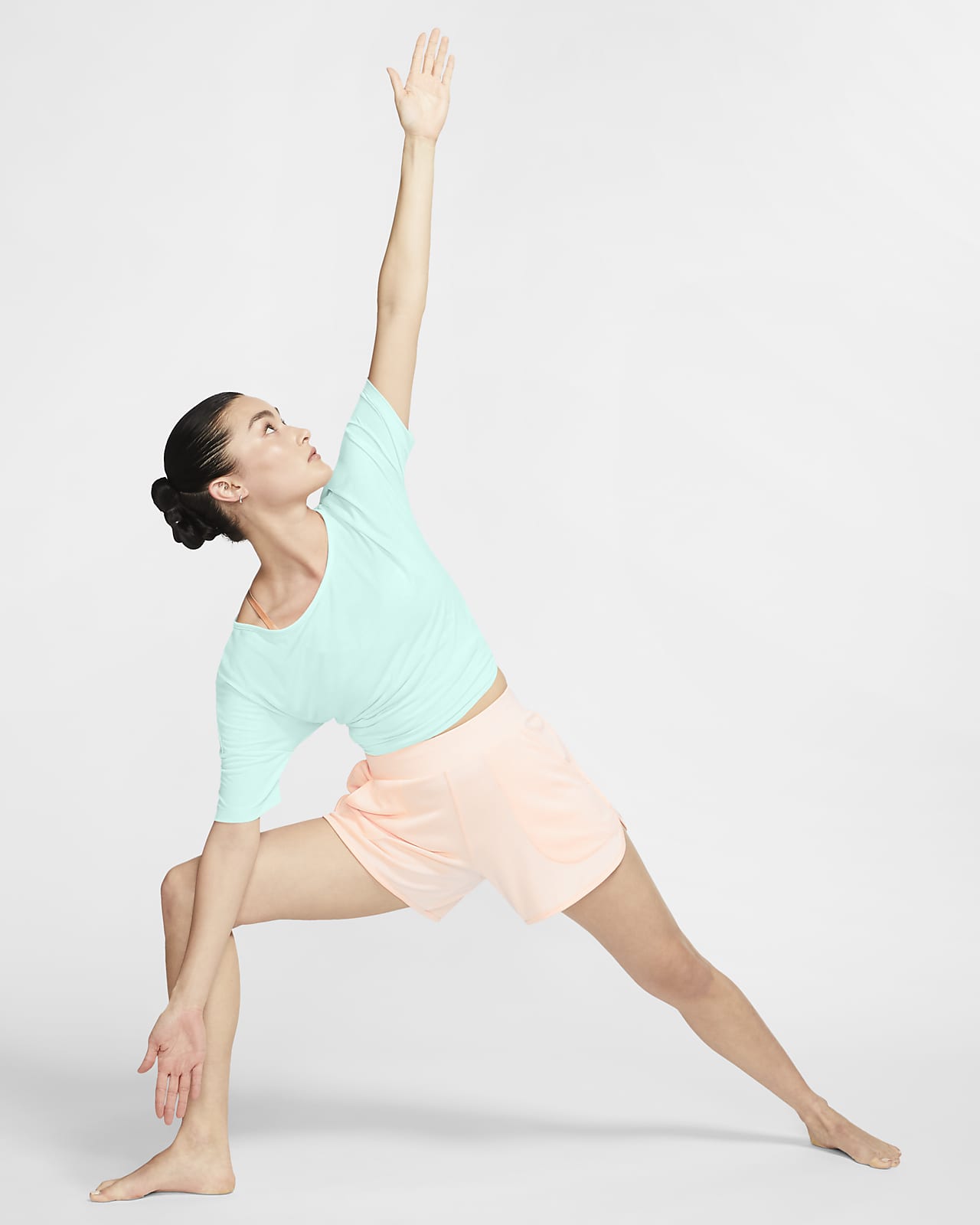 nike yoga short sleeve top