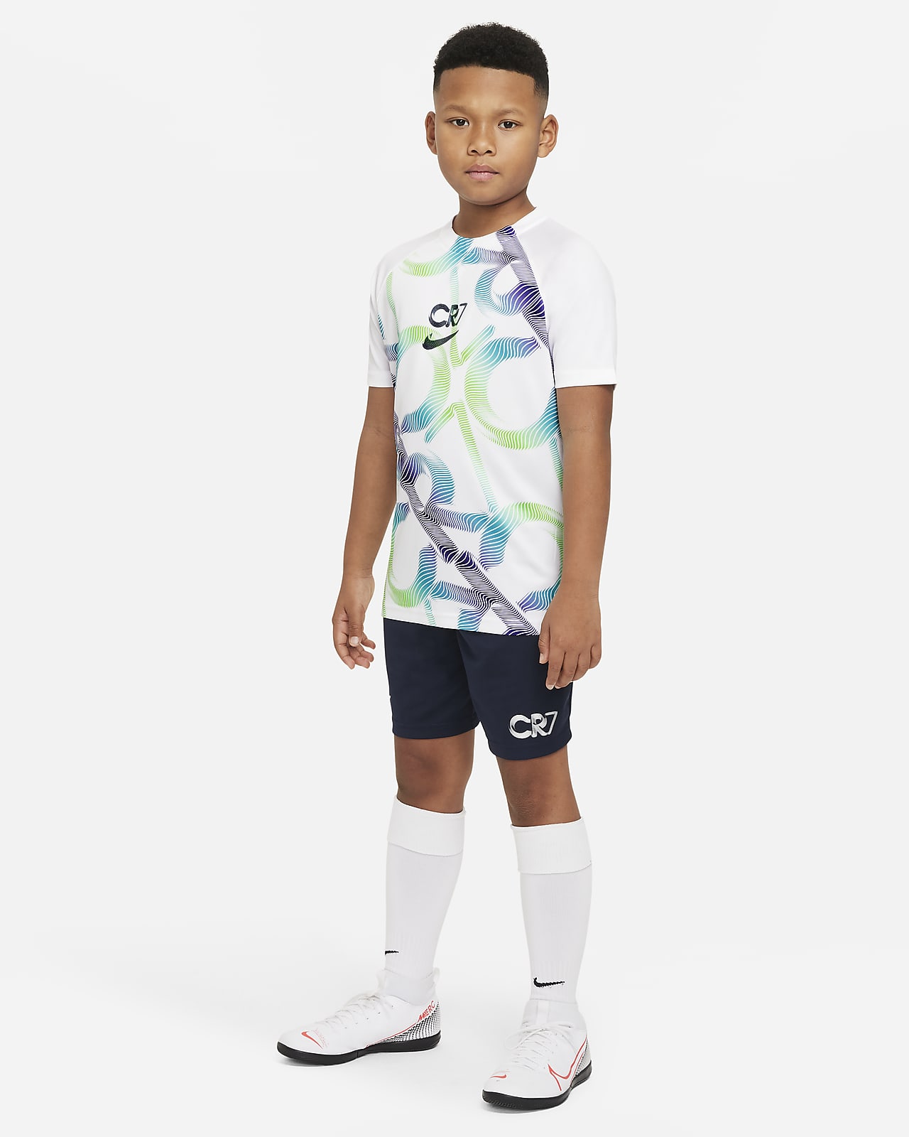 Nike CR7 Older Kids' Short-Sleeve Football Top. Nike AE