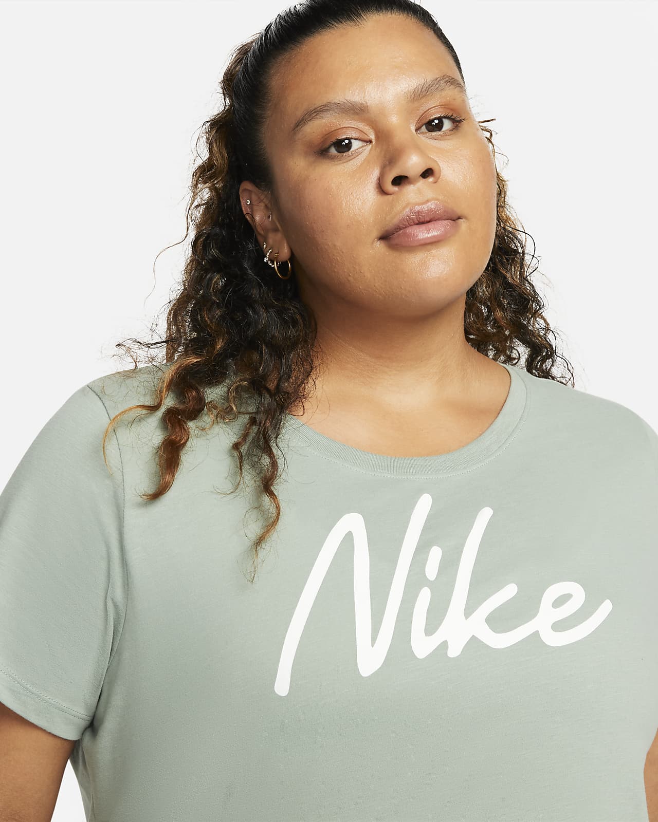 Playera de entrenamiento con logo para mujer (talla grande) Nike. Nike.com