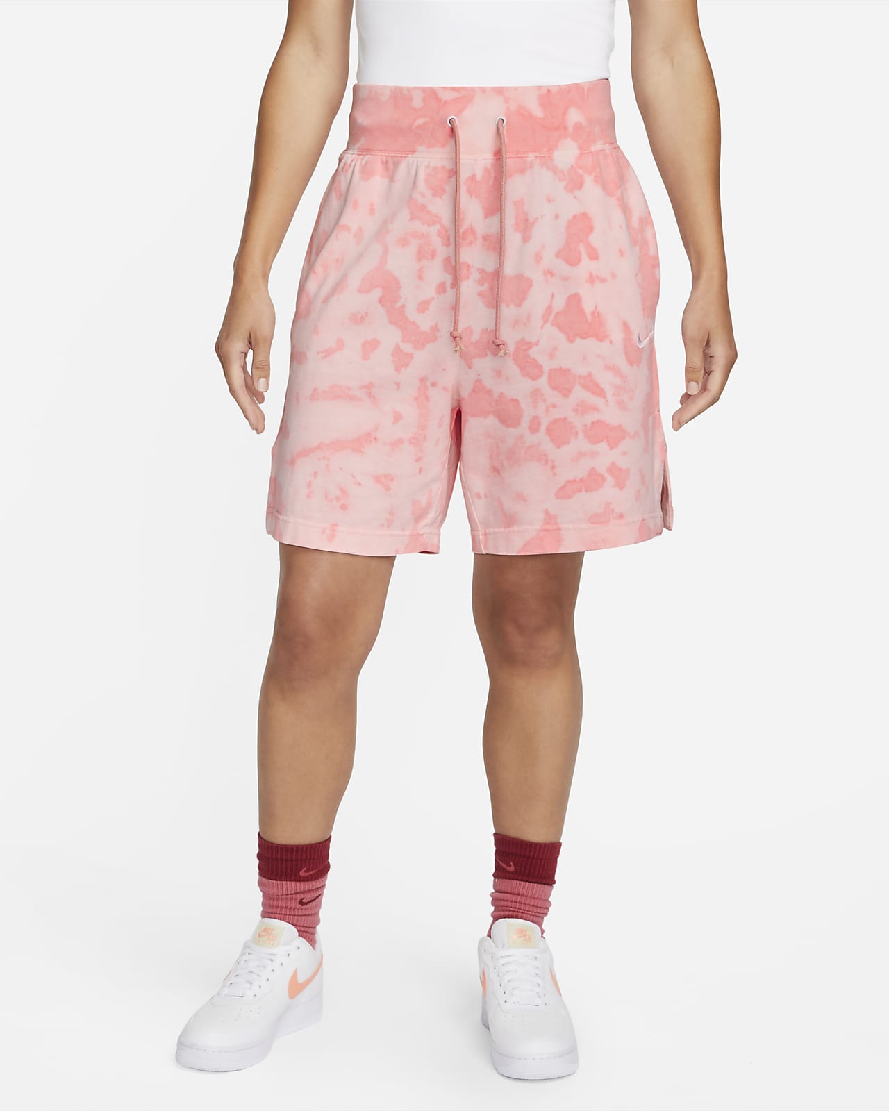 Short taille haute en jersey cloud-dye Nike Sportswear pour Femme