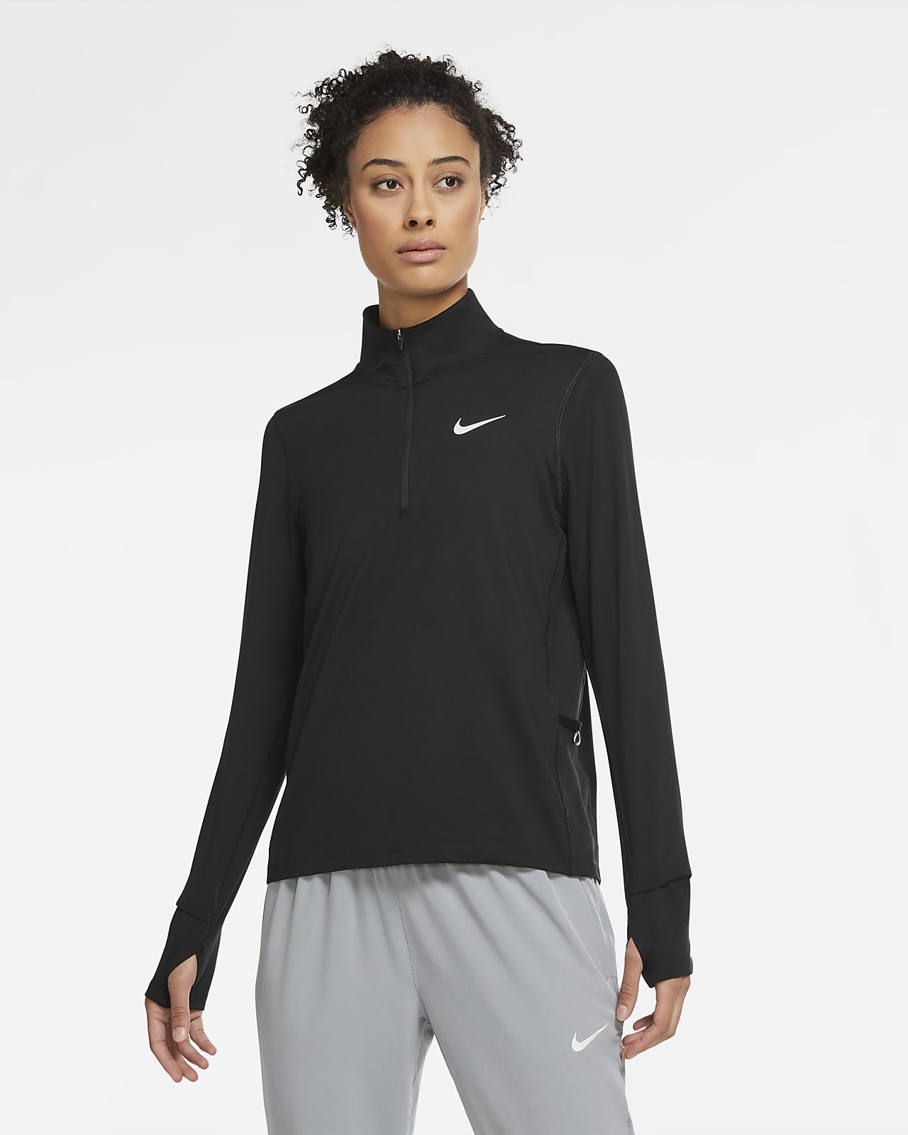 Ajuste Para construir Larva del moscardón Nike Camiseta de running con media cremallera - Mujer. Nike ES