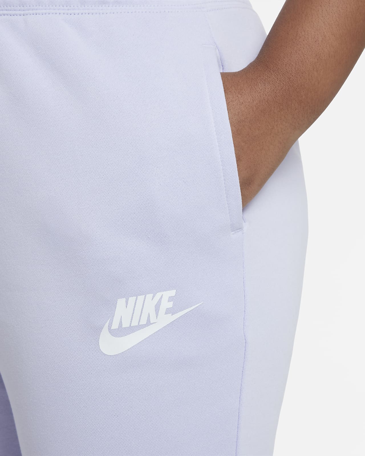Faconsyede Sportswear i french terry til større børn (piger) (udvidet størrelse). Nike DK