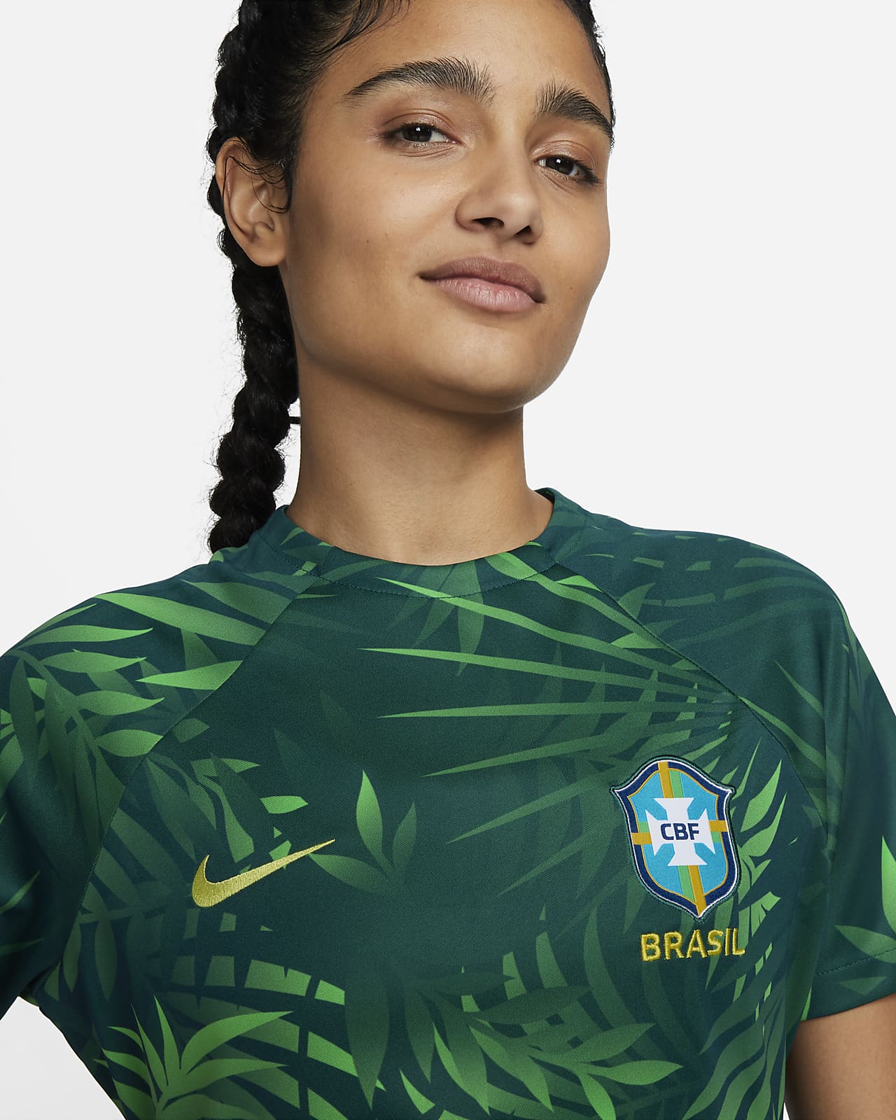 Nike Nike brasil Brazil blue training pre match soccer jersey