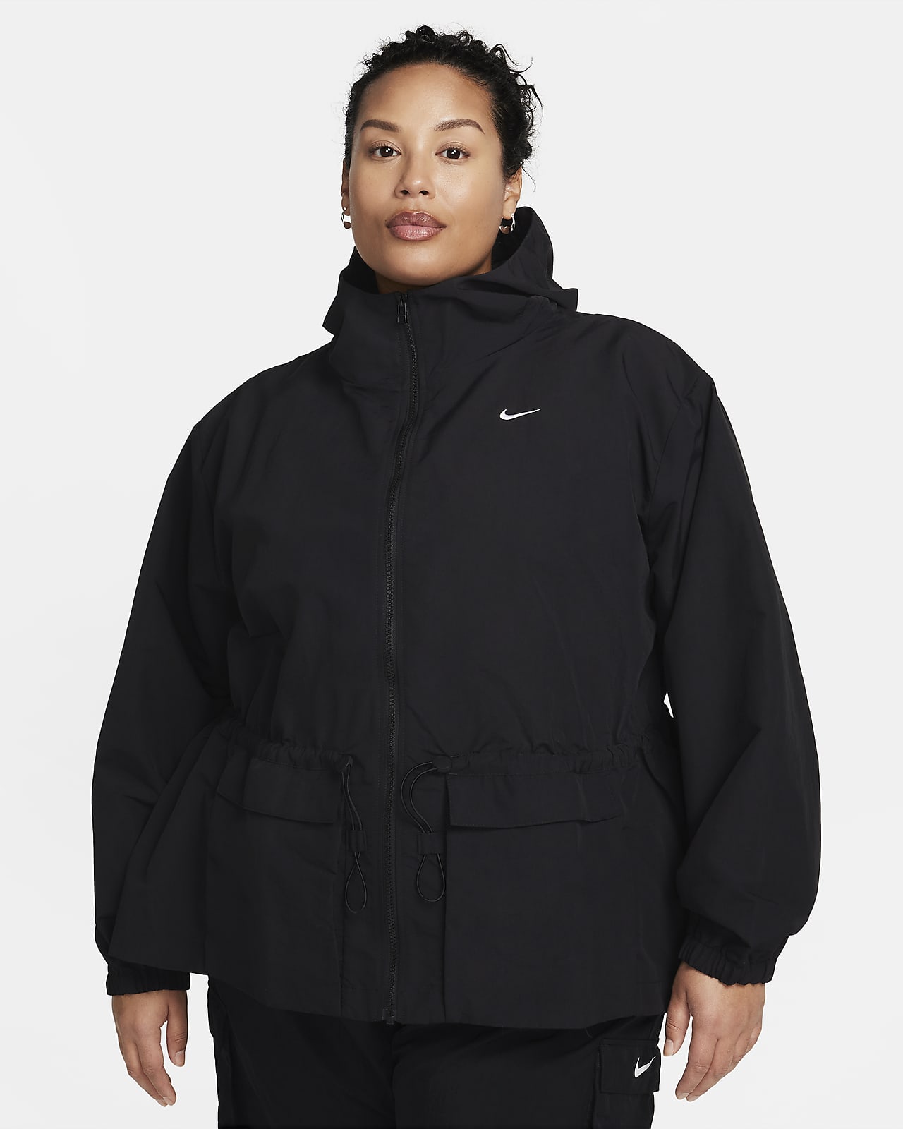 Nike Sportswear Everything Wovens túlméretezett, kapucnis női kabát (plus size méret)