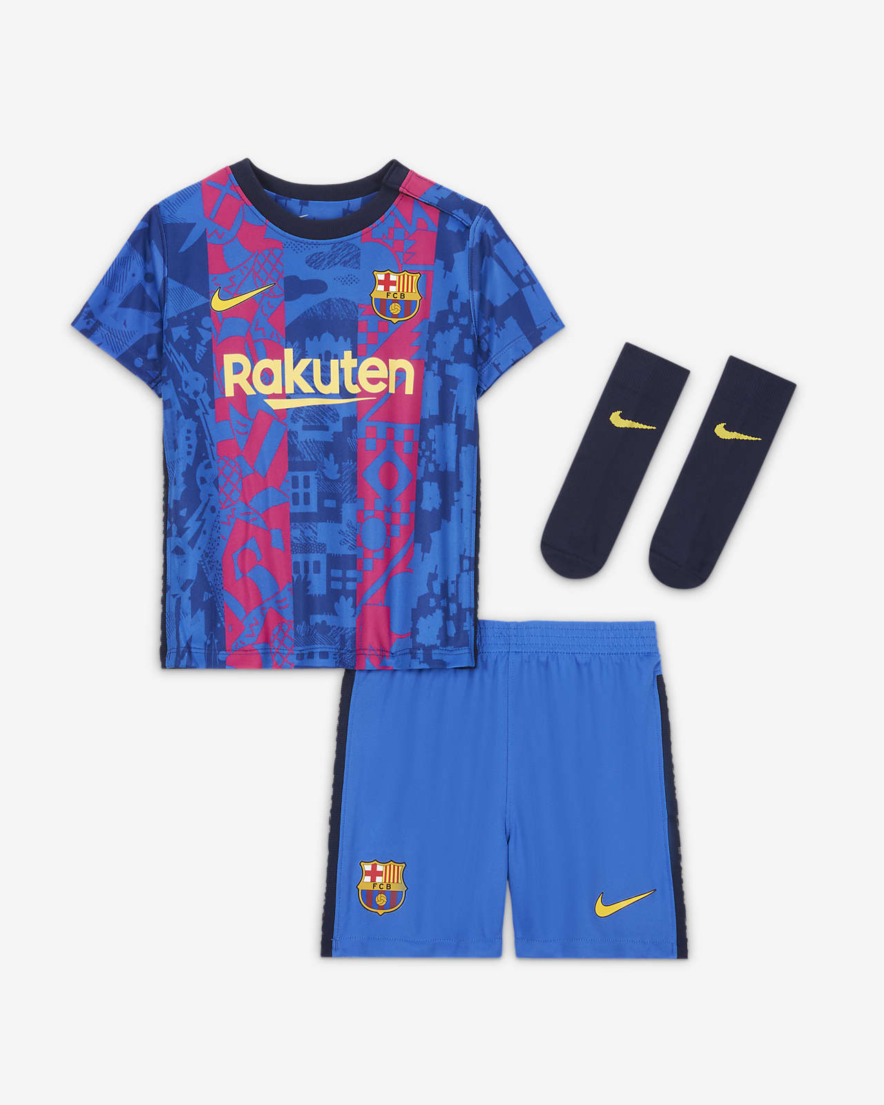 del FC Barcelona alternativo 2021/22 para e infantil. Nike.com