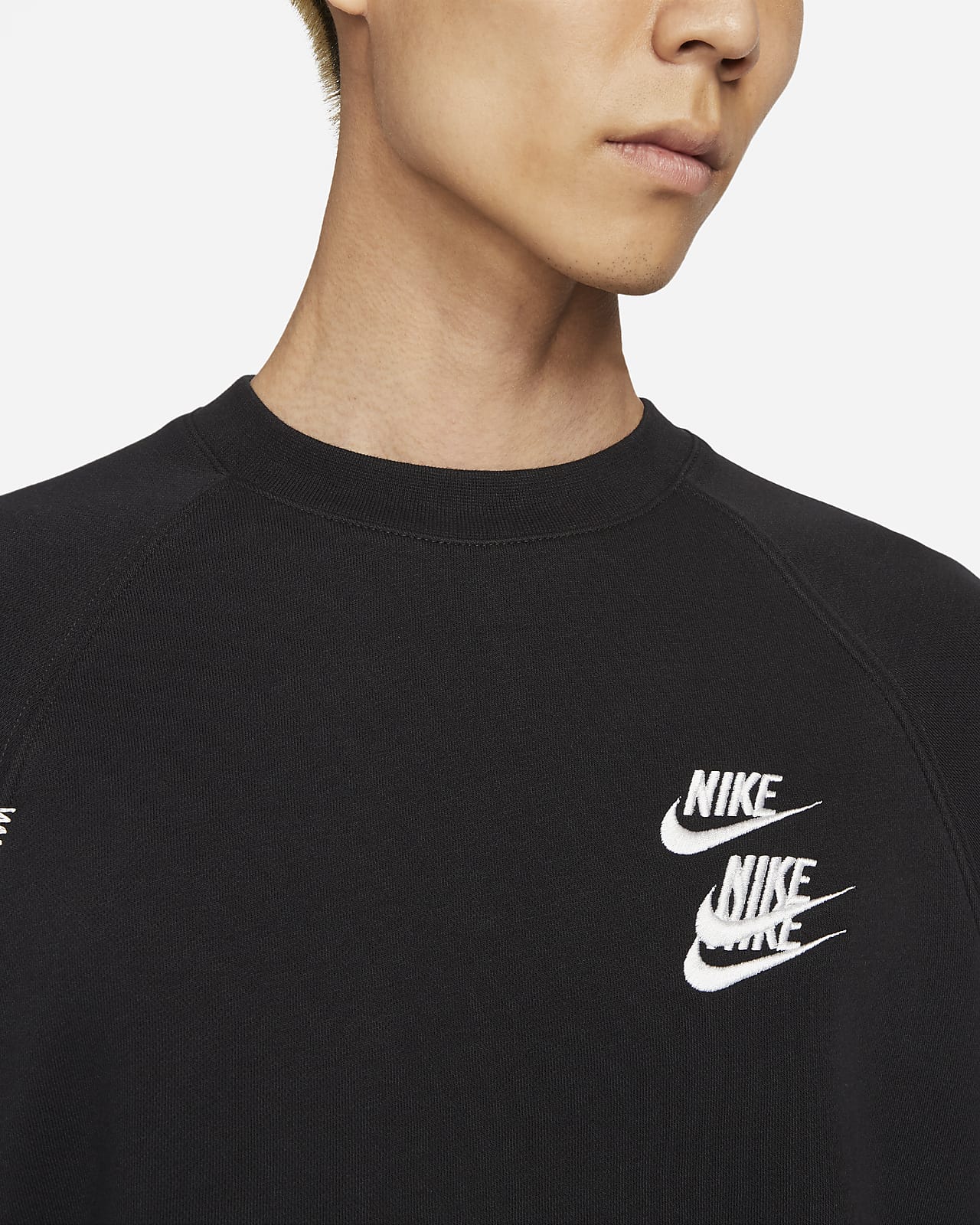 nike logo crew