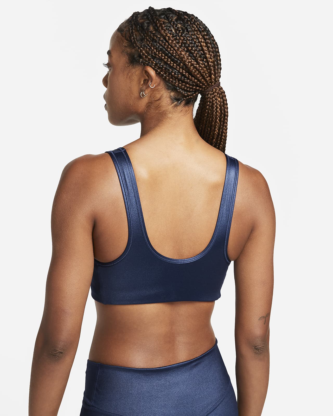 Nike Swoosh Women's Medium-Support 1-Piece Pad Shine Sports Bra