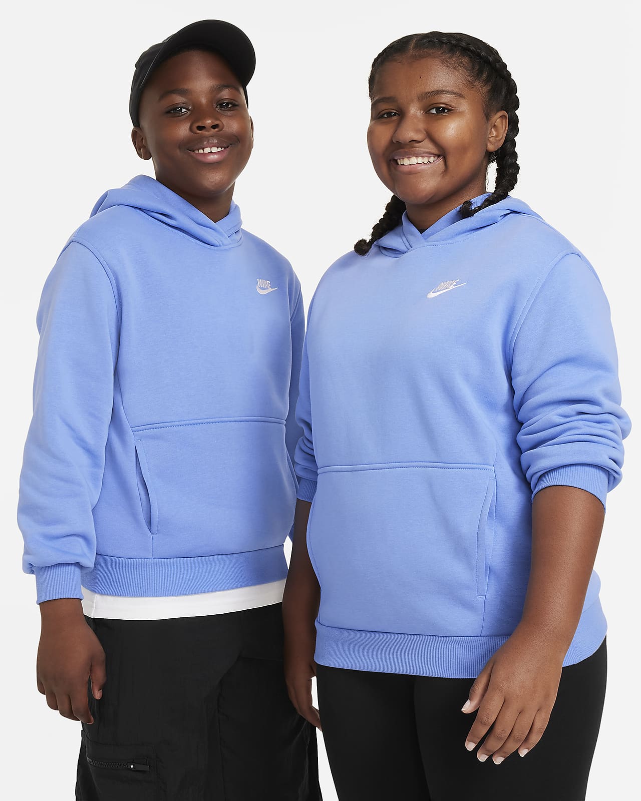 Nike Sportswear Club Fleece Big Kids' Pullover Hoodie (Extended Size)