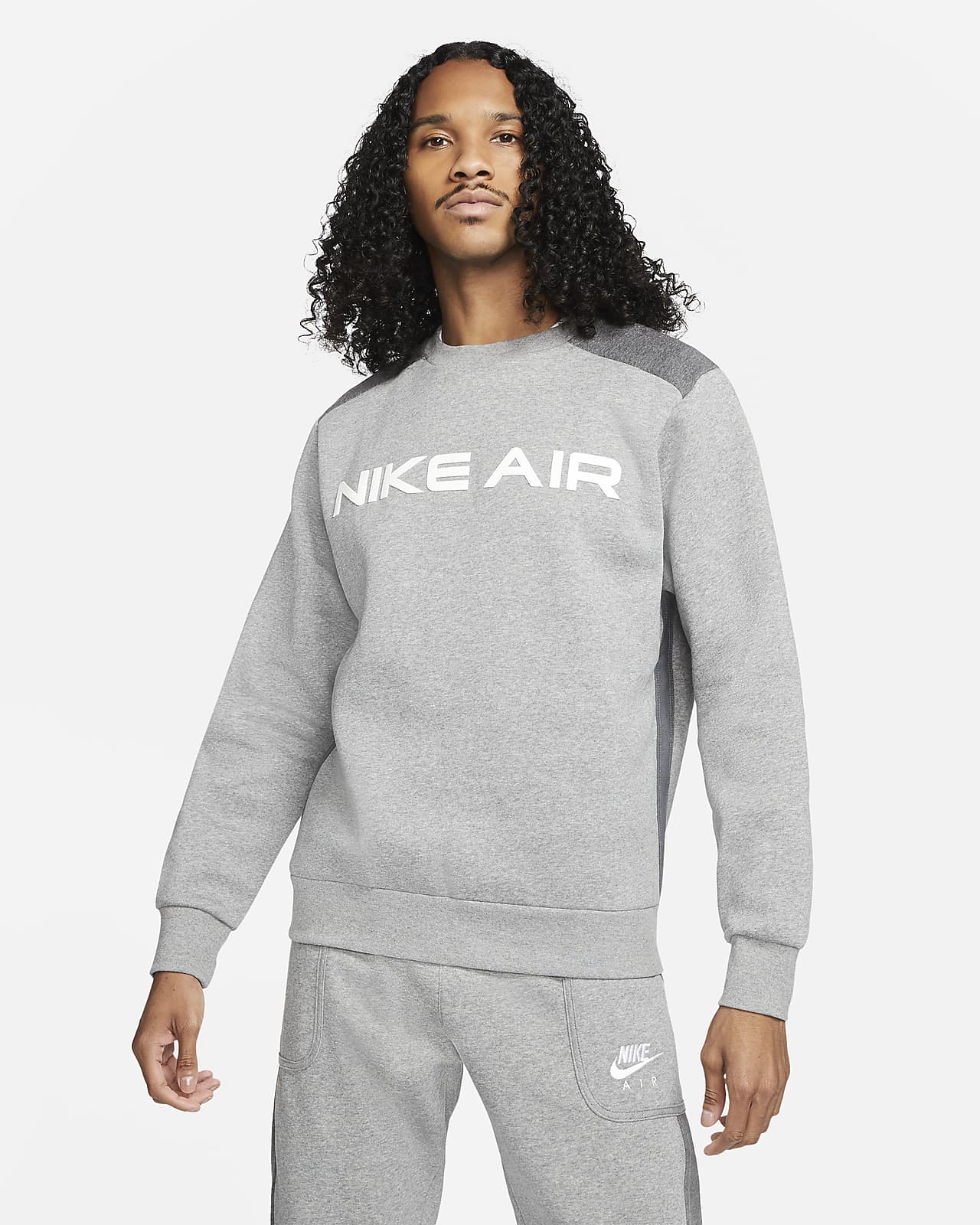 nike air men's fleece crew