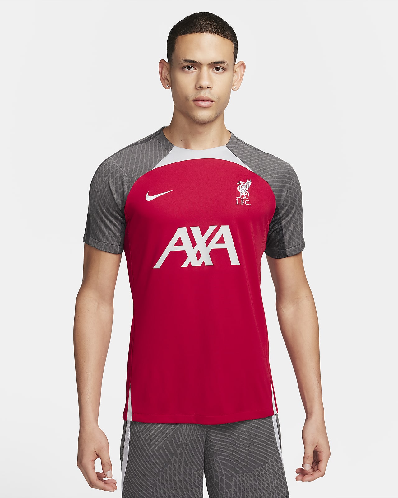 Maskinstrikket Liverpool FC Strike Nike Dri-FIT-fodboldtrøje til mænd
