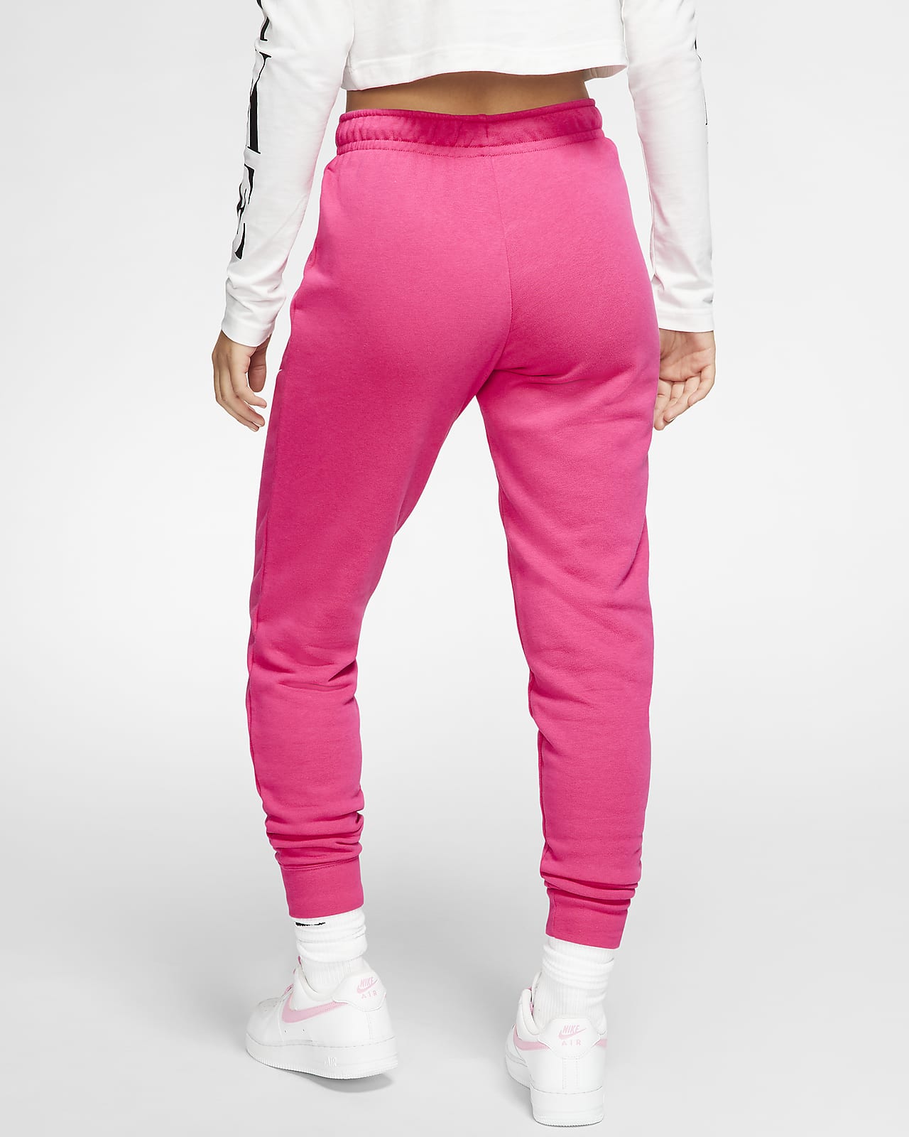 Women's Nike Air Fleece Sweatpants Joggers Pink Two Tone Medium