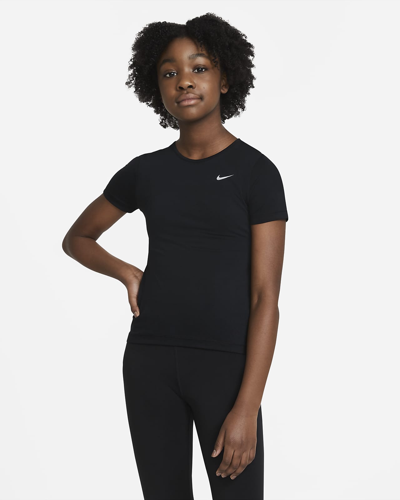 Nike Pro Meisjestop met korte mouwen