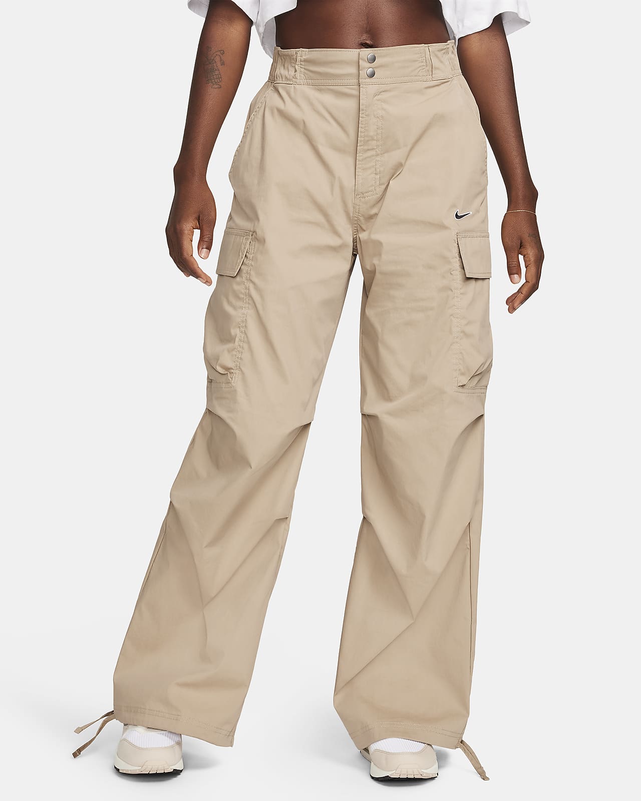 Nike Sportswear Pantalón cargo de tejido Woven y talle alto con ajuste holgado - Mujer