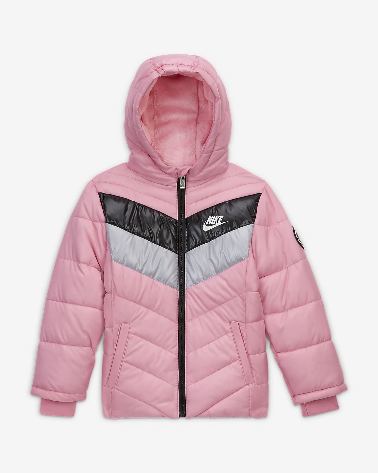nike pink puffer coat