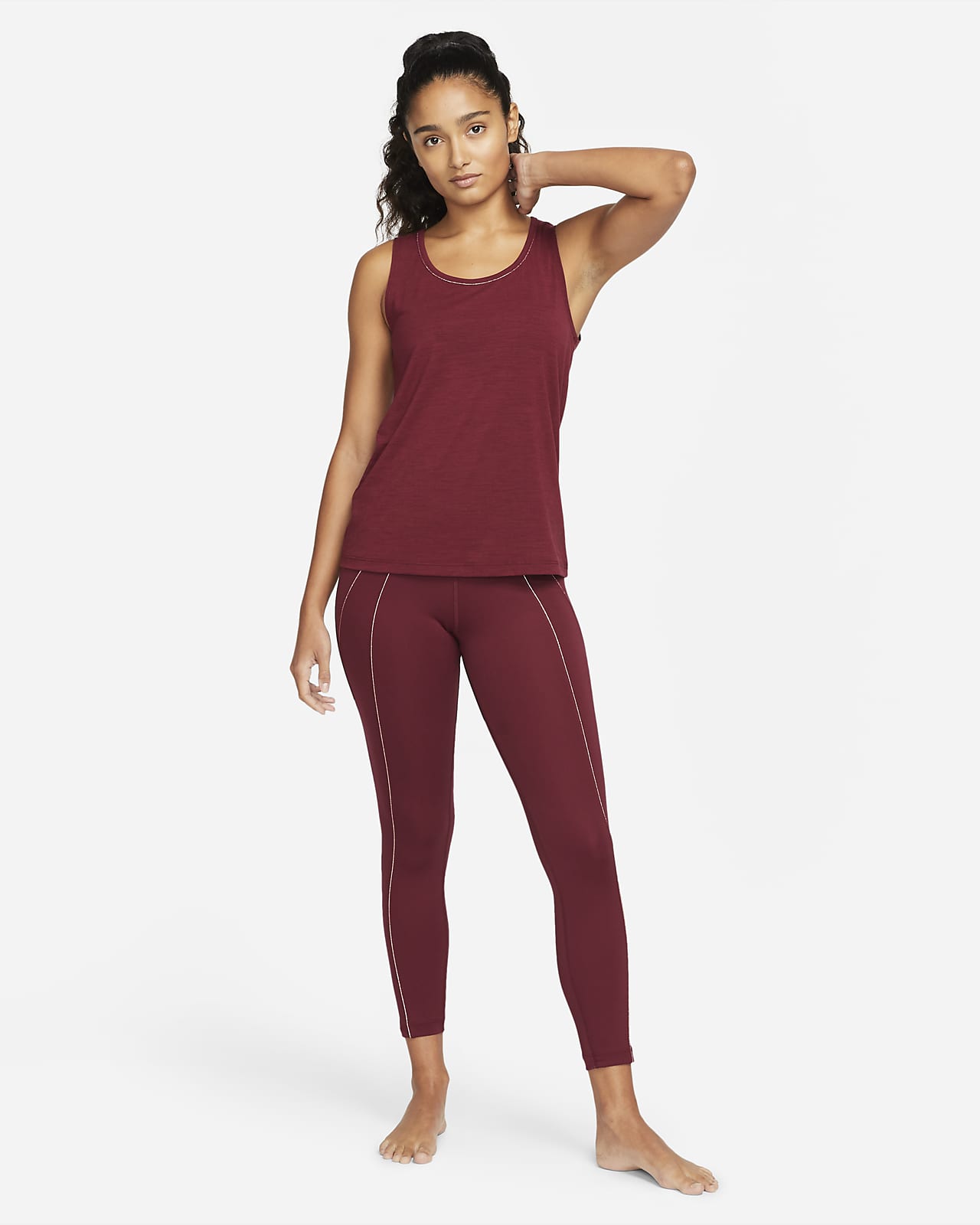 Nike Womens Yoga Dri-Fit T-Shirt - Purple