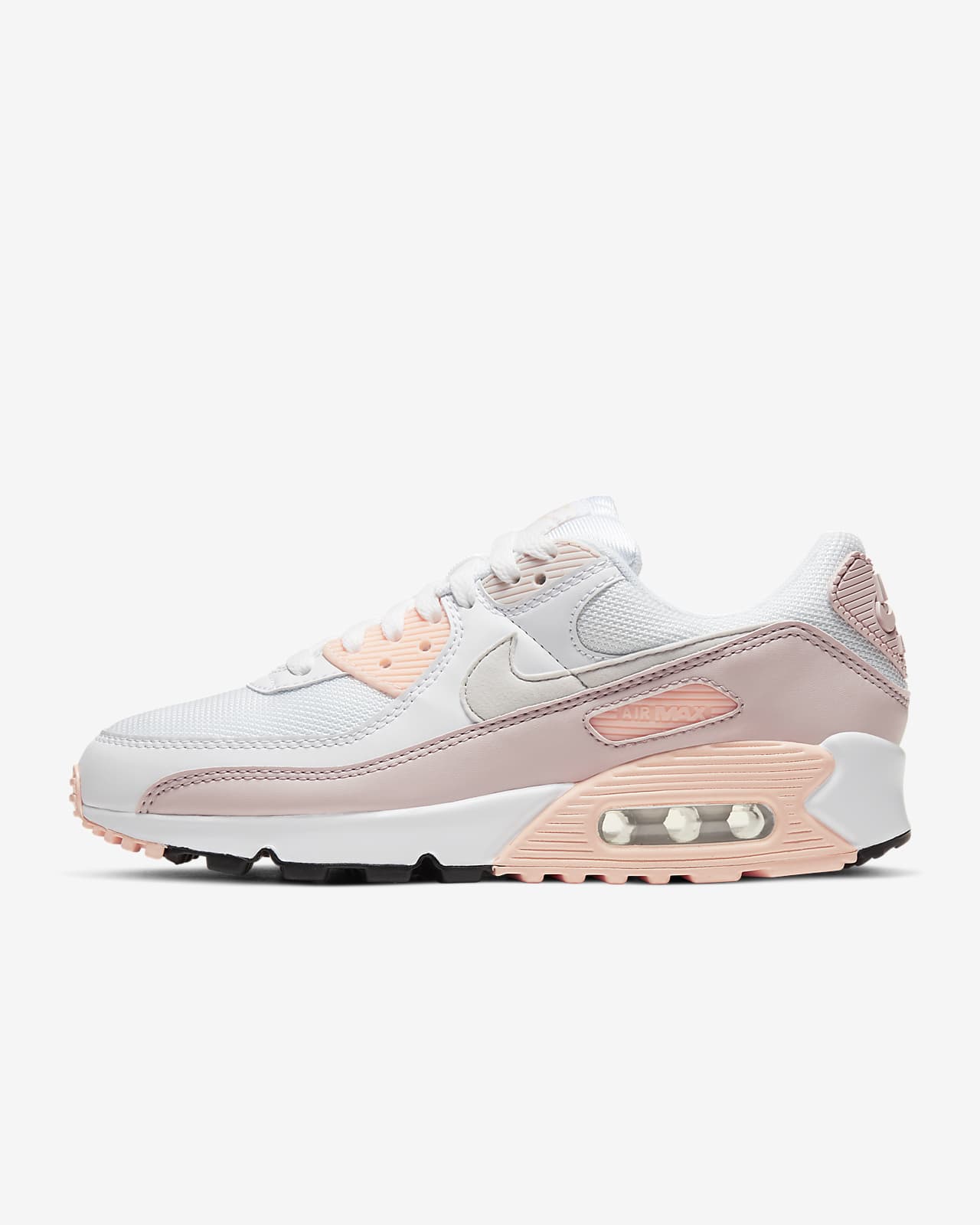 pink and white nike air max 90