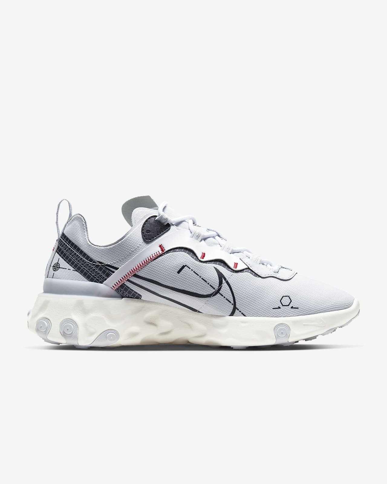 Nike react element 55 platine pur noir Clearance