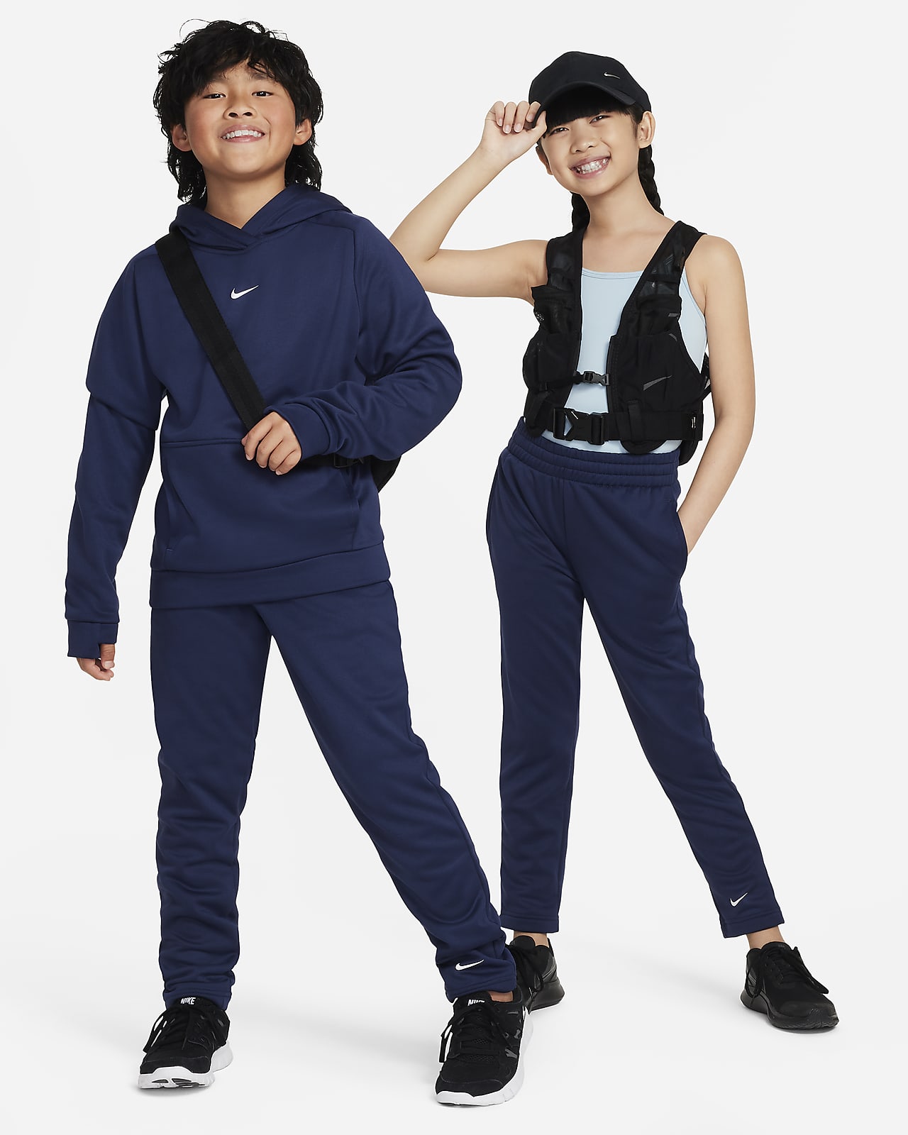 Nike Multi Big Kids' Therma-FIT Open-Hem Training Pants