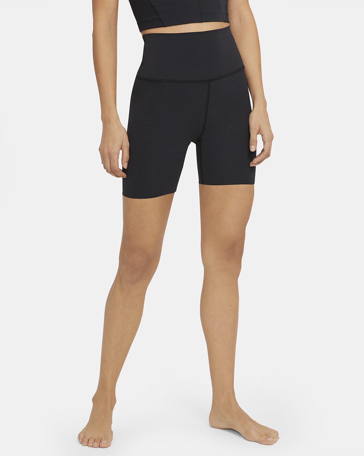 Nike Yoga Luxe Damesshorts met hoge taille