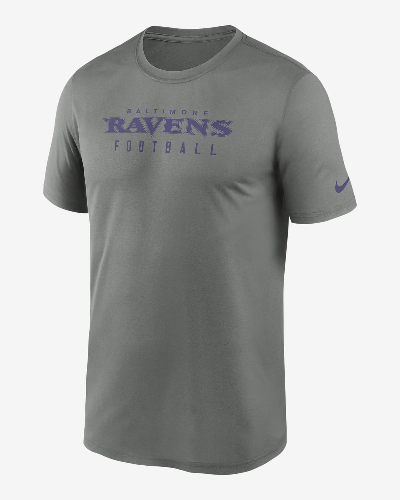 Men's Nike Heather Gray Baltimore Ravens Sideline Legend Performance T-Shirt Size: Medium