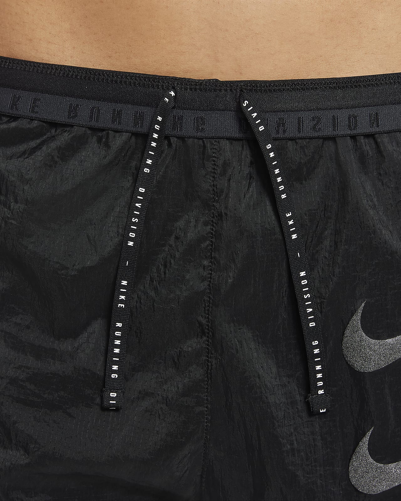 black nike tempo running shorts