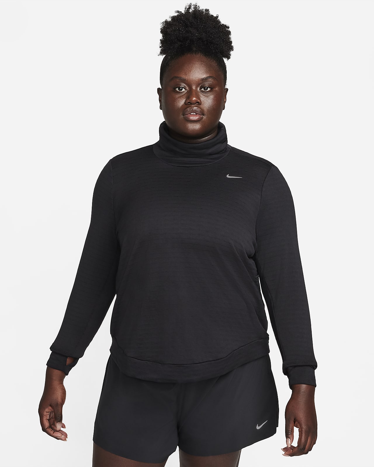 Nike Therma-FIT Swift Element Women's Turtleneck Running Top (Plus Size).