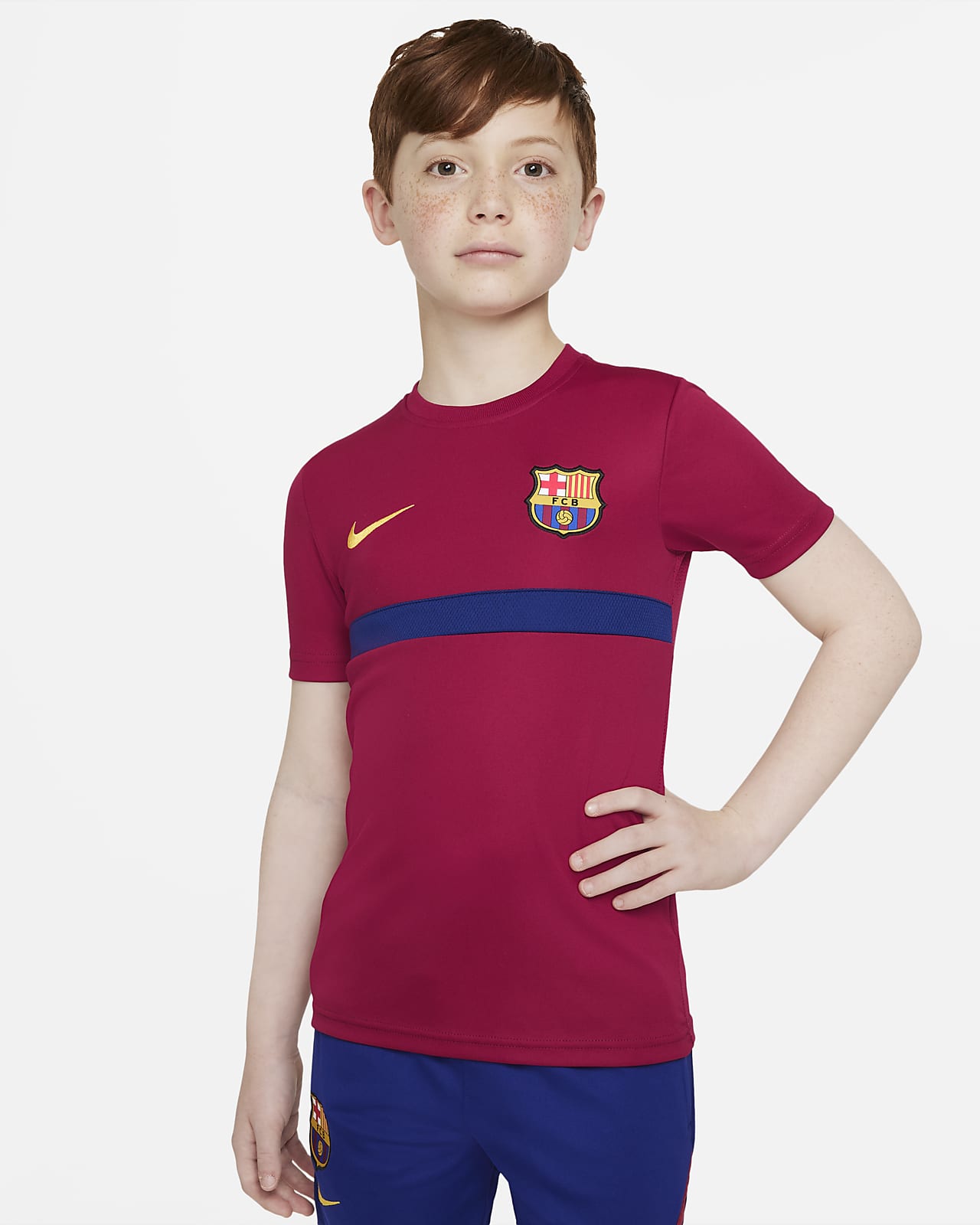 Meesterschap als Spookachtig F.C. Barcelona Academy Pro Older Kids' Nike Dri-FIT Short-Sleeve Football  Top. Nike SI