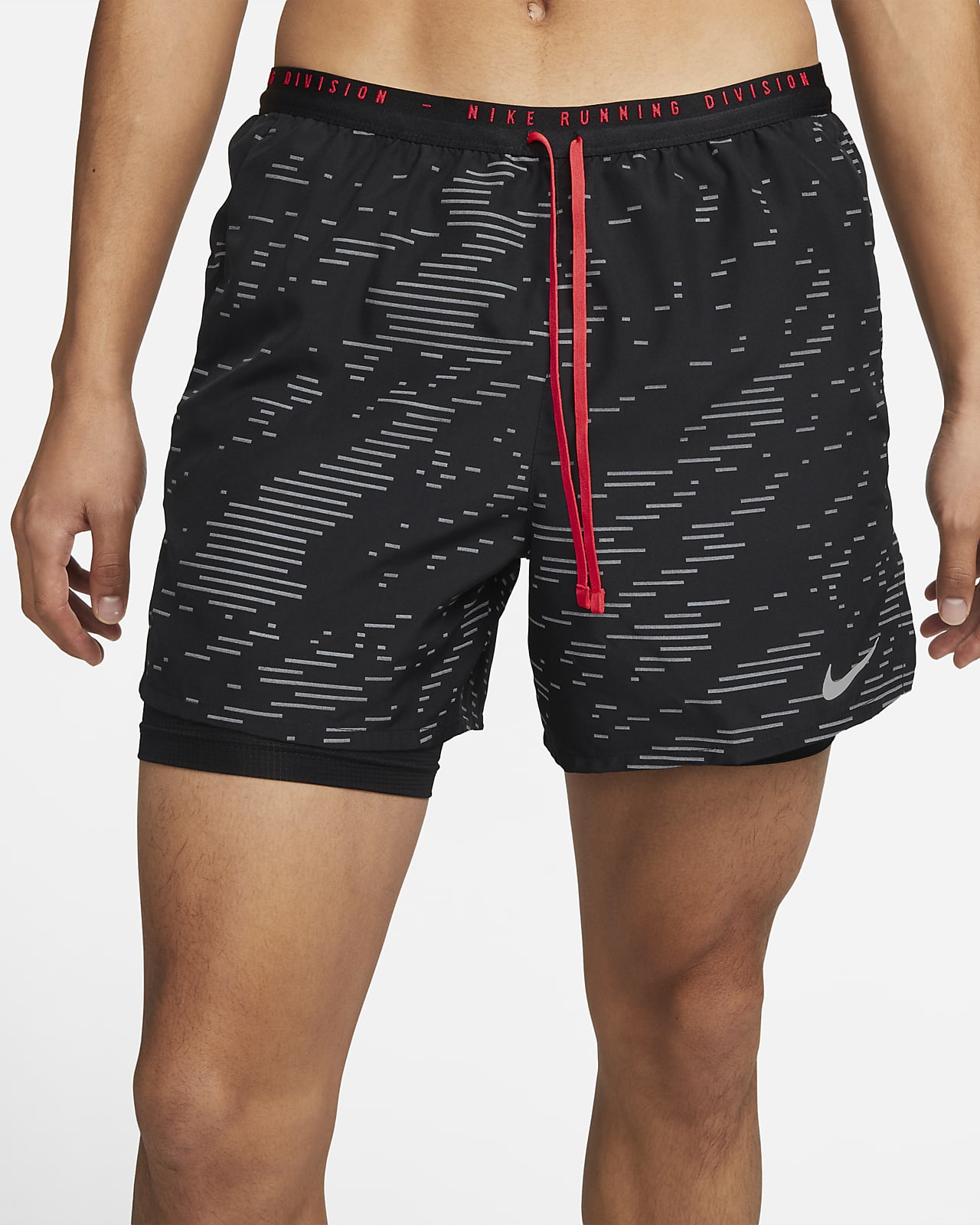  Nike Men's 5 2-in-1 Running Shorts Flex Stride (Black
