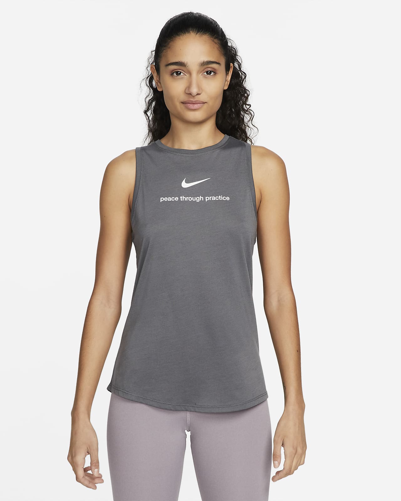 Camiseta de tirantes de yoga con cuello alto para mujer Nike Dri-FIT