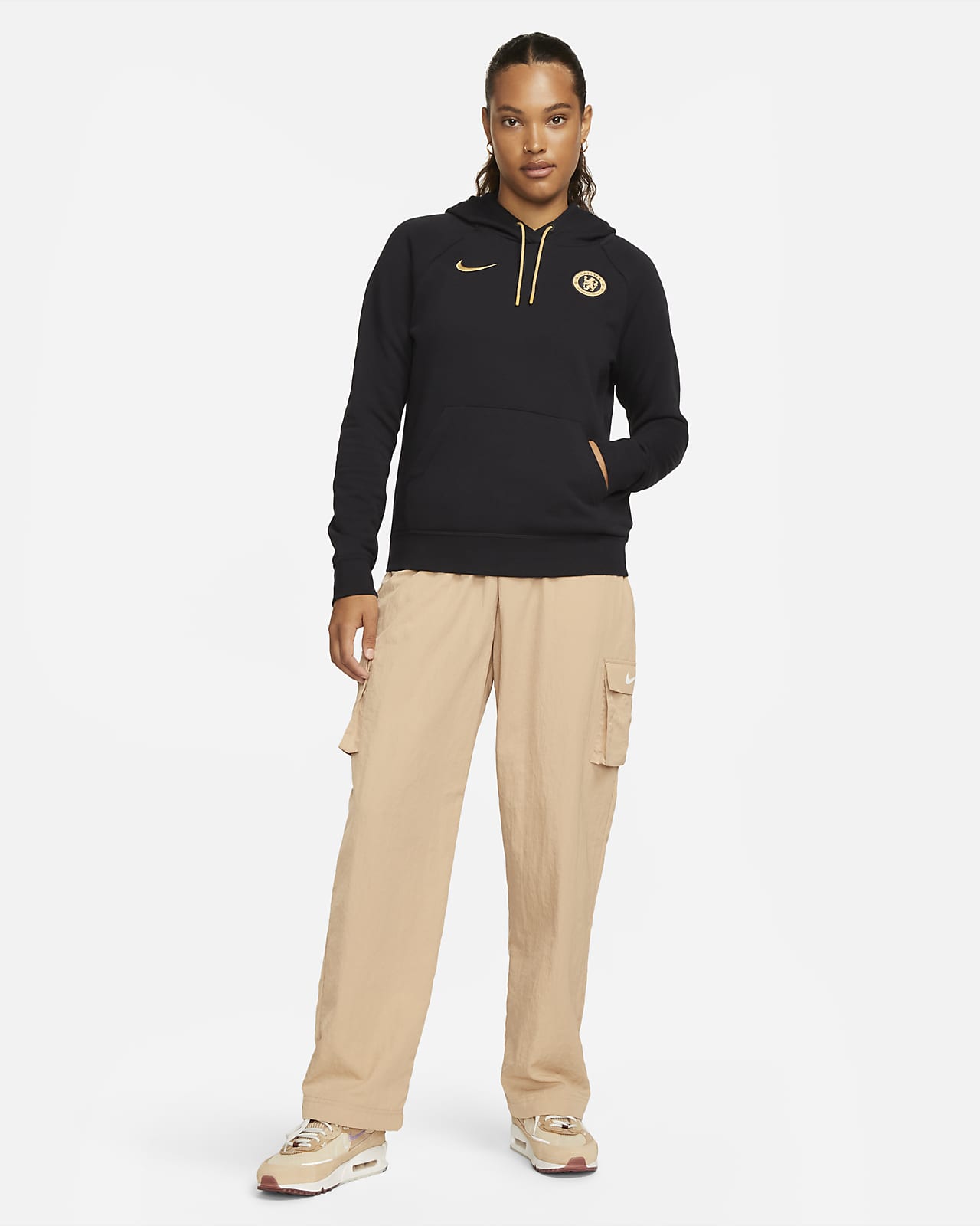 Chelsea FC Essential Women's Nike Fleece Pullover Hoodie