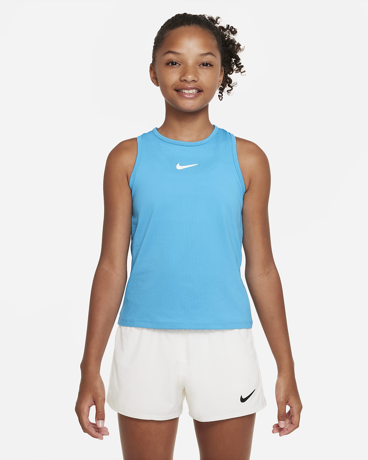 Camiseta de tirantes de tenis para niña talla Nike Victory. Nike.com