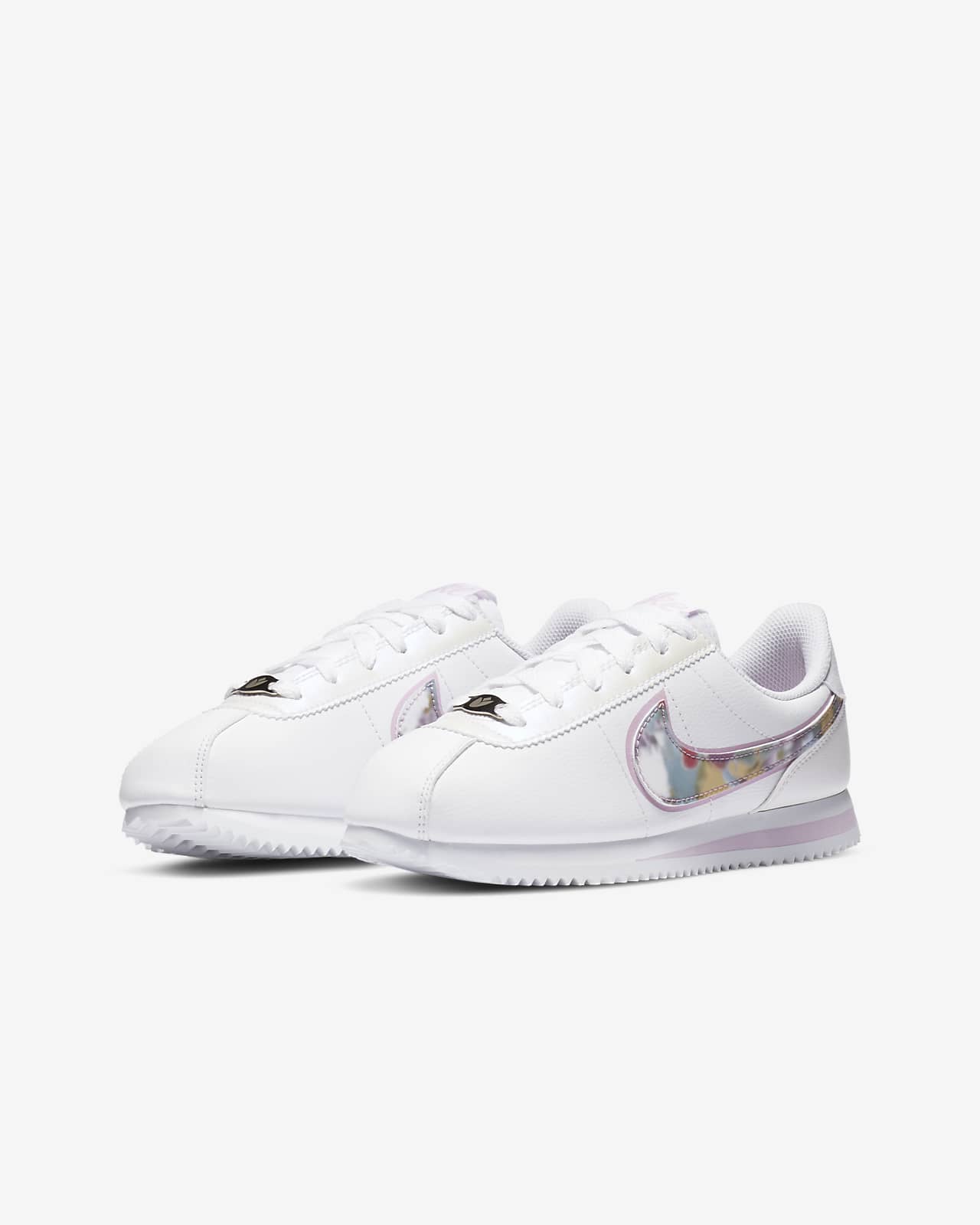 nike cortez white with pink swoosh