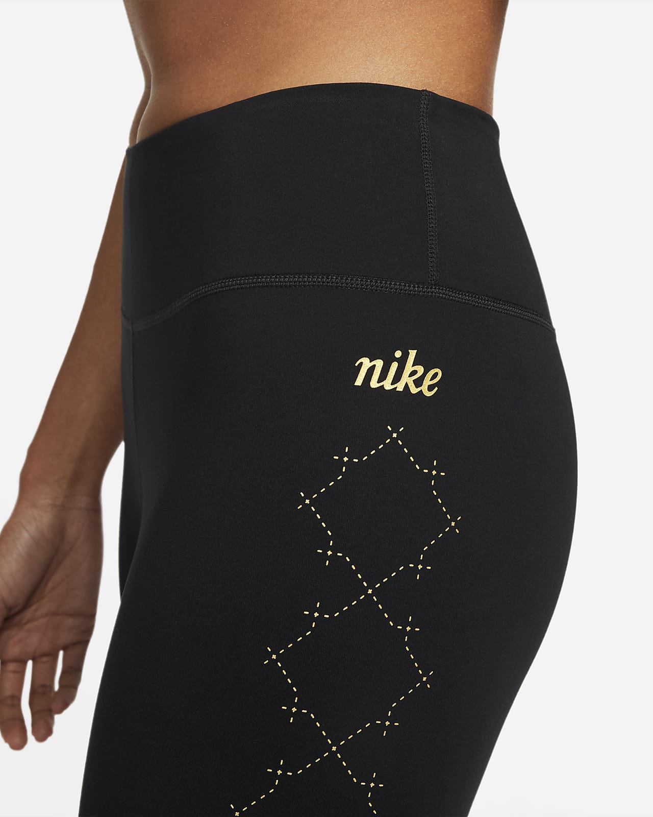 Nike One Luxe 7/8Tights mit mittelhohem Bund und Print für Damen. Nike BE