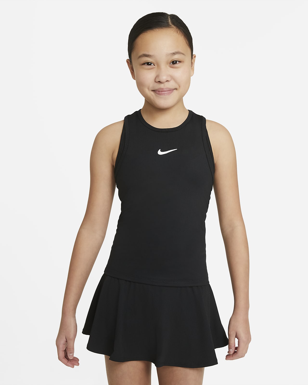 nike pro training victory essential tank in black