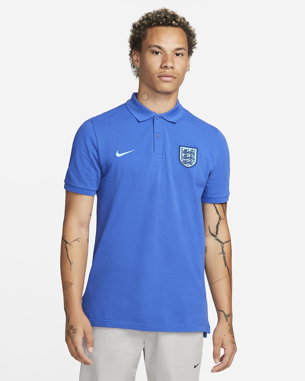 England Men's Football Polo. Nike ID