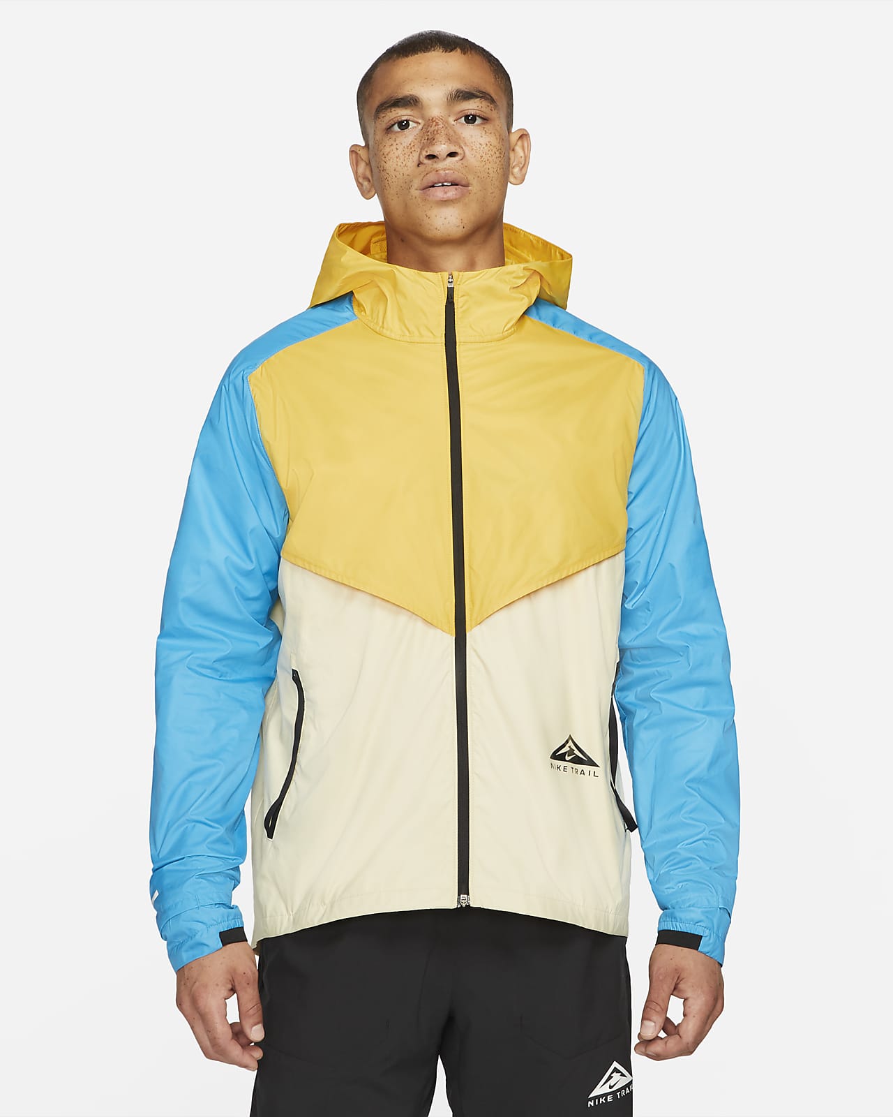 nike black grey and white jacket