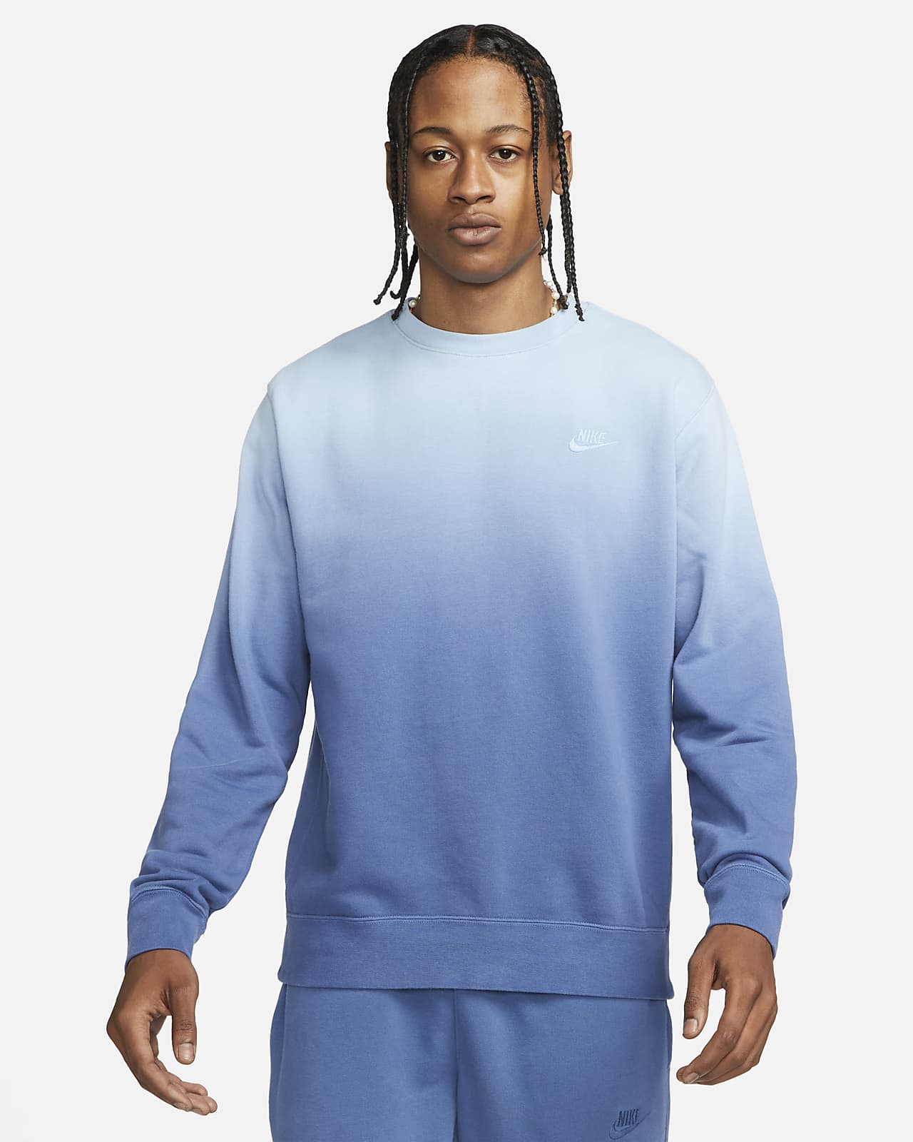 Nike Sportswear Club Fleece+ Men's French Terry DipDye Crew. Nike NL