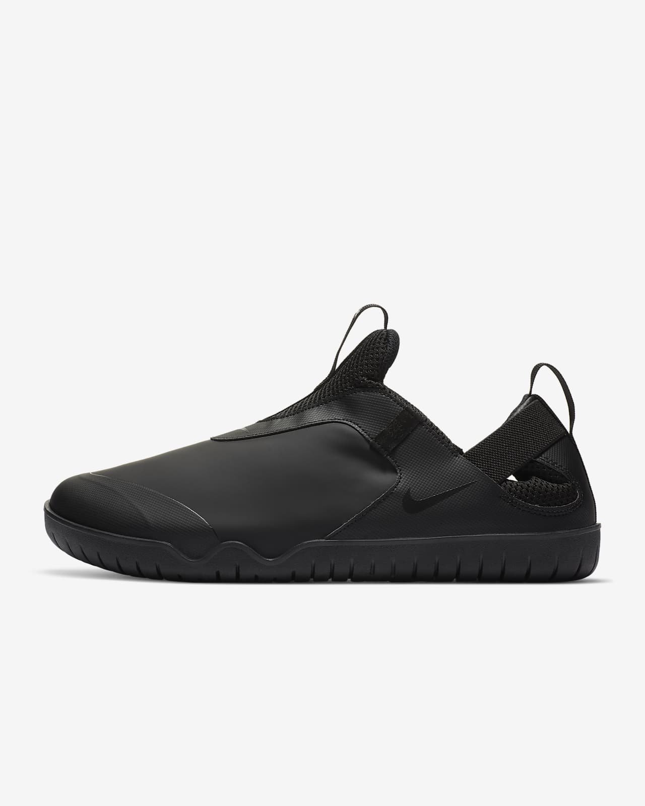 black on black slip on shoes