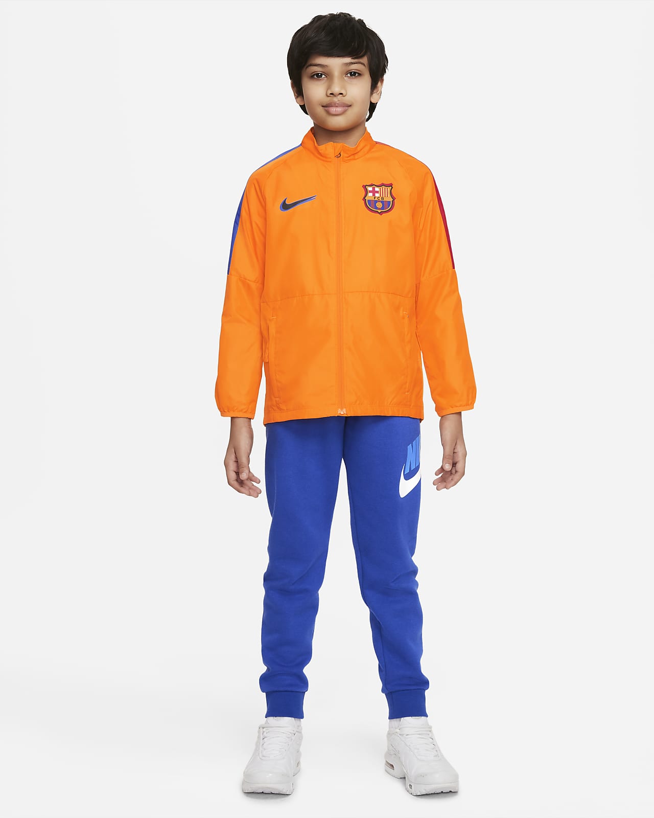 FC Barcelona Repel Academy AWF Big Kids' Soccer Jacket.