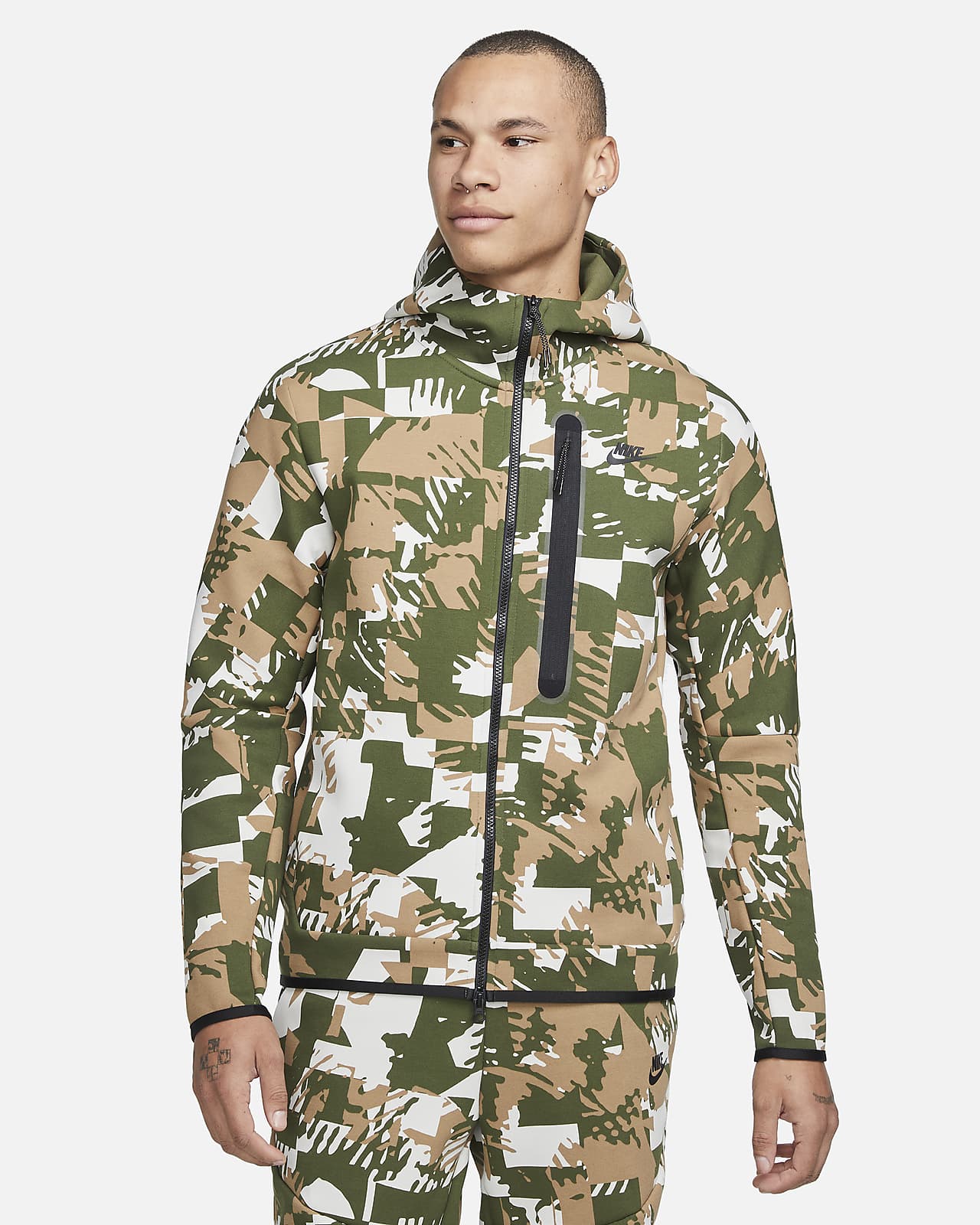 nike pattern hoodie