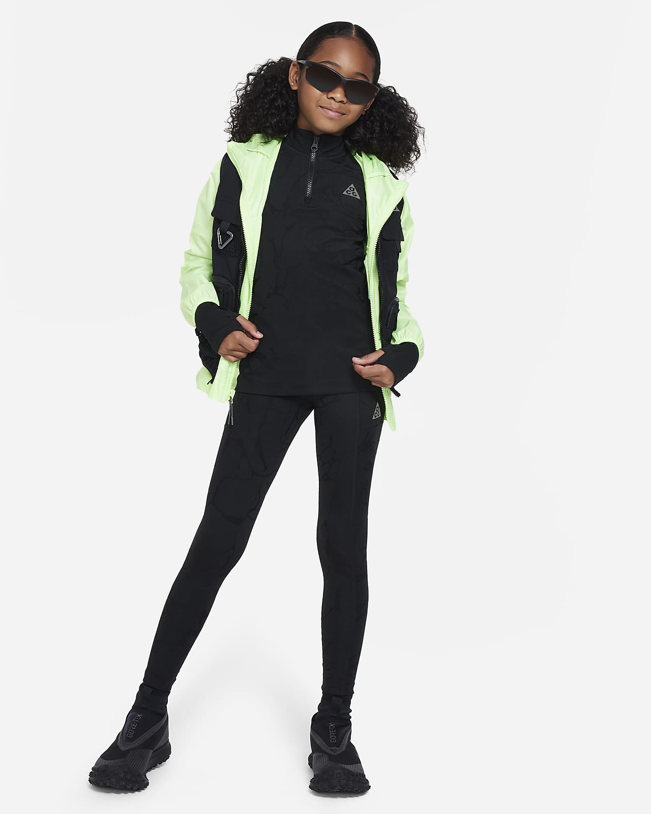 Nike Therma-FIT One Outdoor Play Older Kids' (Girls') High-Waisted Leggings.  Nike BE