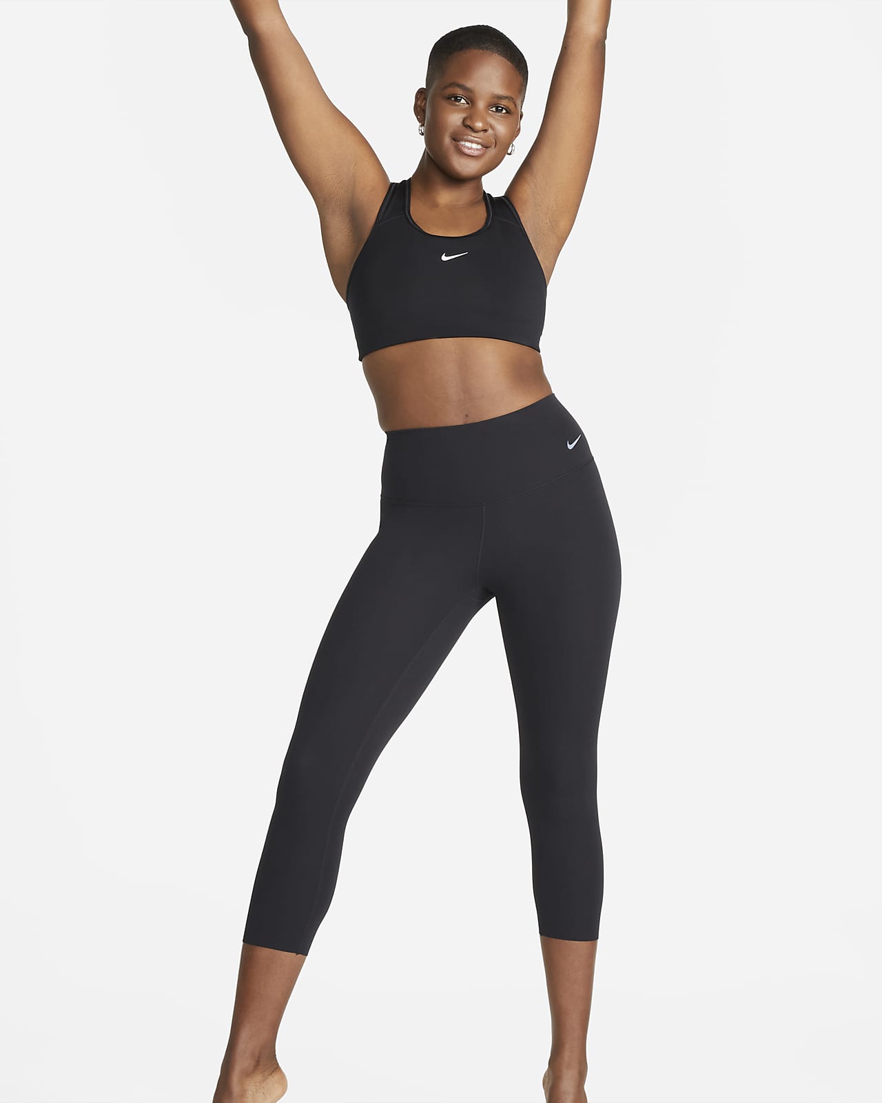 Leggings recortadas de cintura subida e suporte ligeiro Nike Zenvy para mulher
